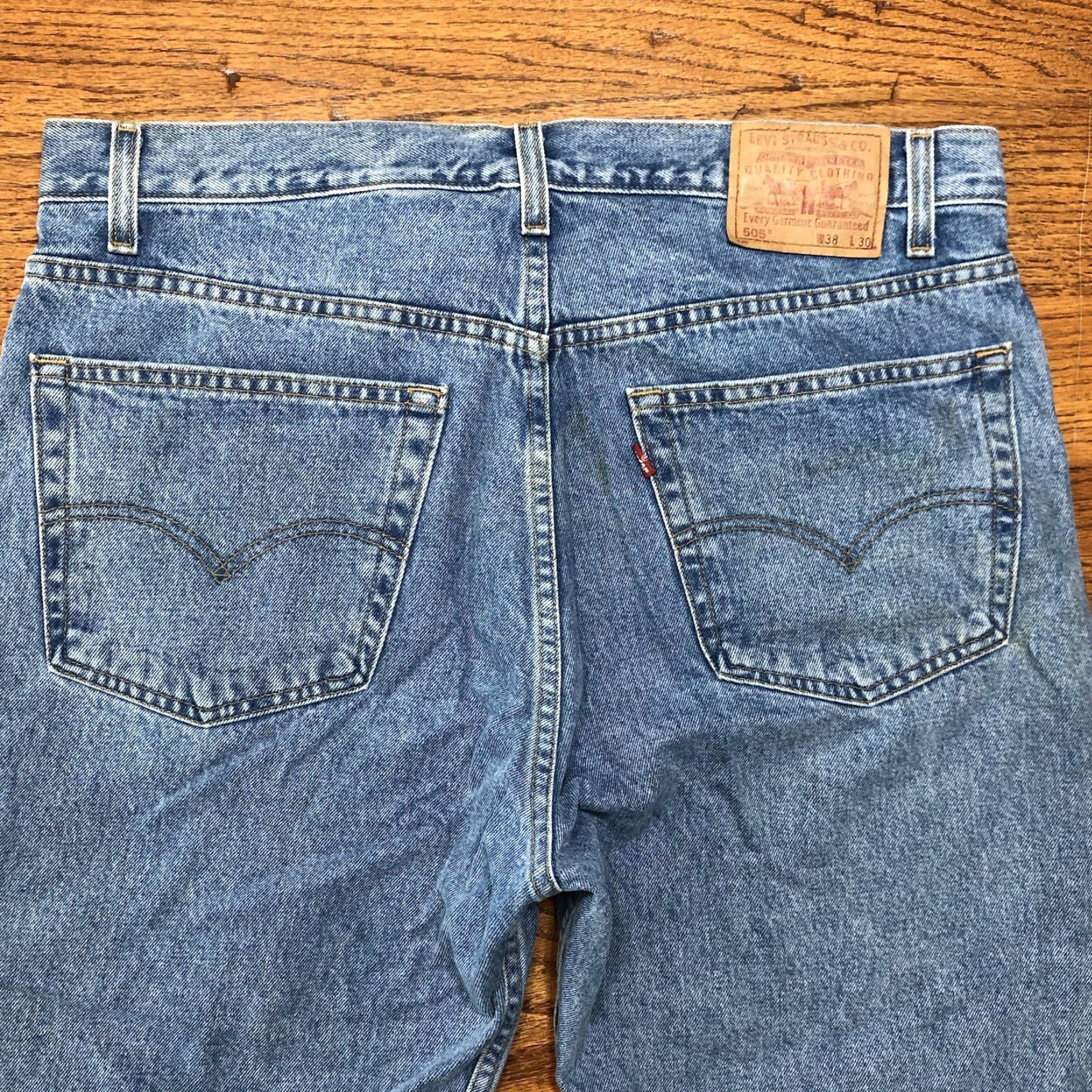 Levi's VINTAGE Levi's 505 Jeans | Regular Straight Denim 38x30 Mens Blue 5-Pocket Zip Size US 38 / EU 54 - 3 Thumbnail