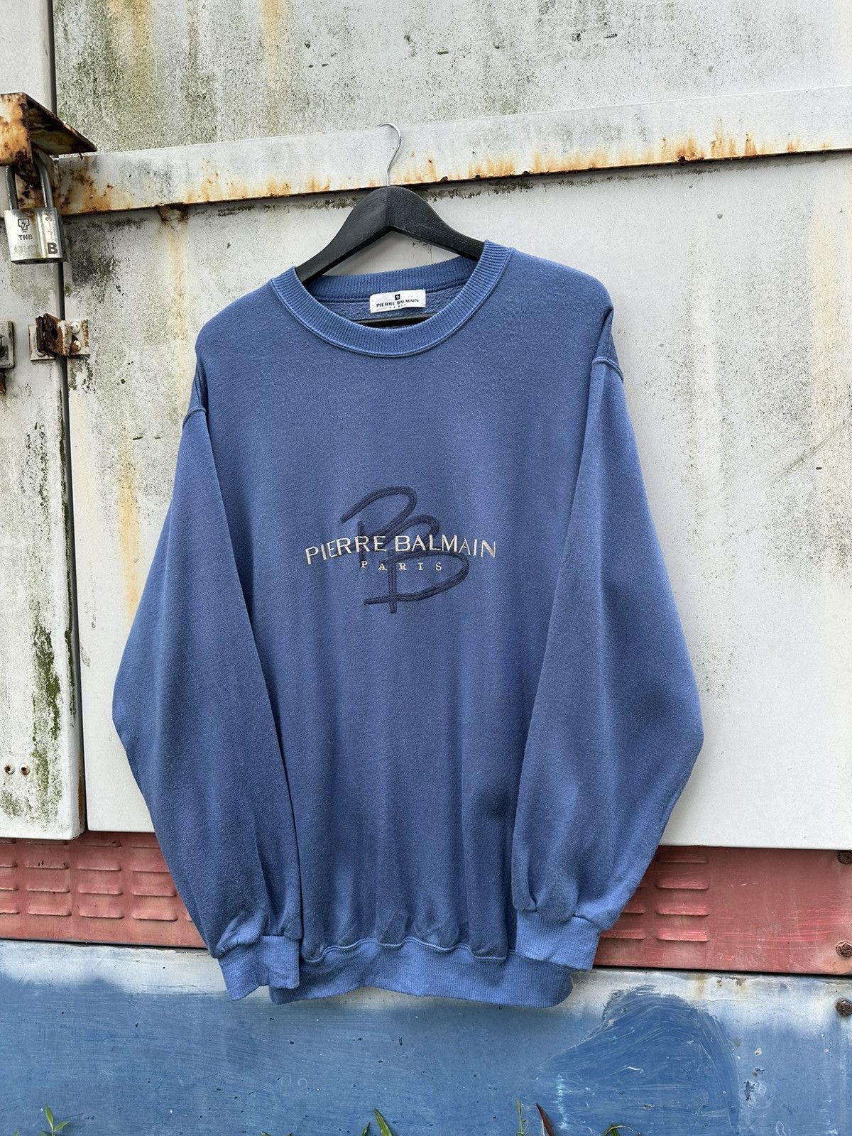 Pierre Balmain 👹Pierre Balmain Embroidery Logo Oversized Crewneck Size US XL / EU 56 / 4 - 2 Thumbnail