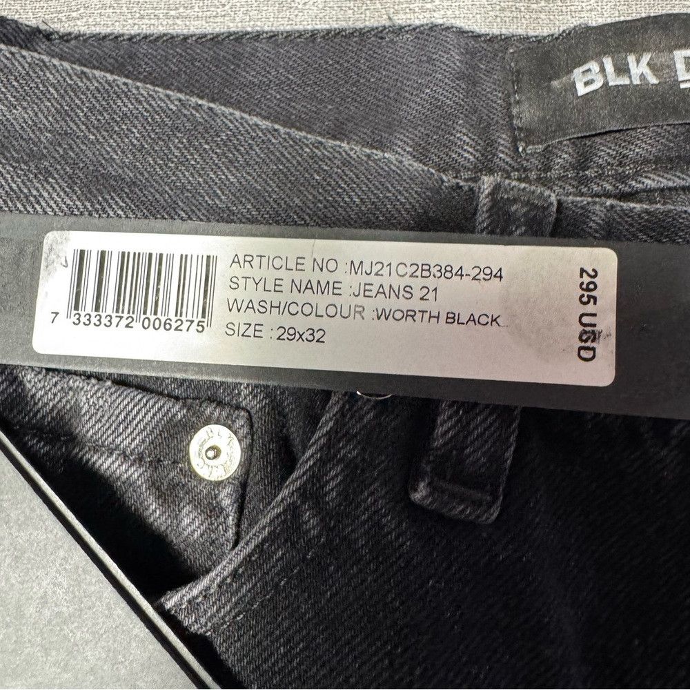 Blk Dnm NWT New $295 BLK DNM Jeans 21 Slim Distressed Black Jeans I Size US 29 - 7 Thumbnail