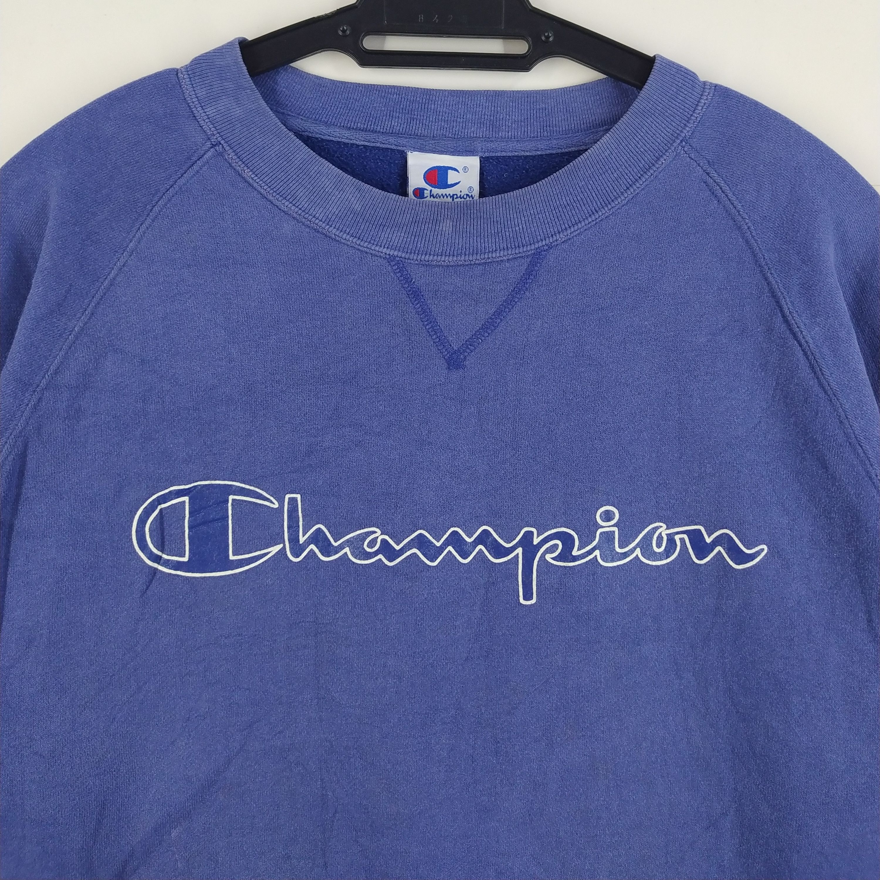 Champion × Vintage Vintage Champion Big Logo Crewneck Jumper Sun Faded Size US L / EU 52-54 / 3 - 2 Thumbnail