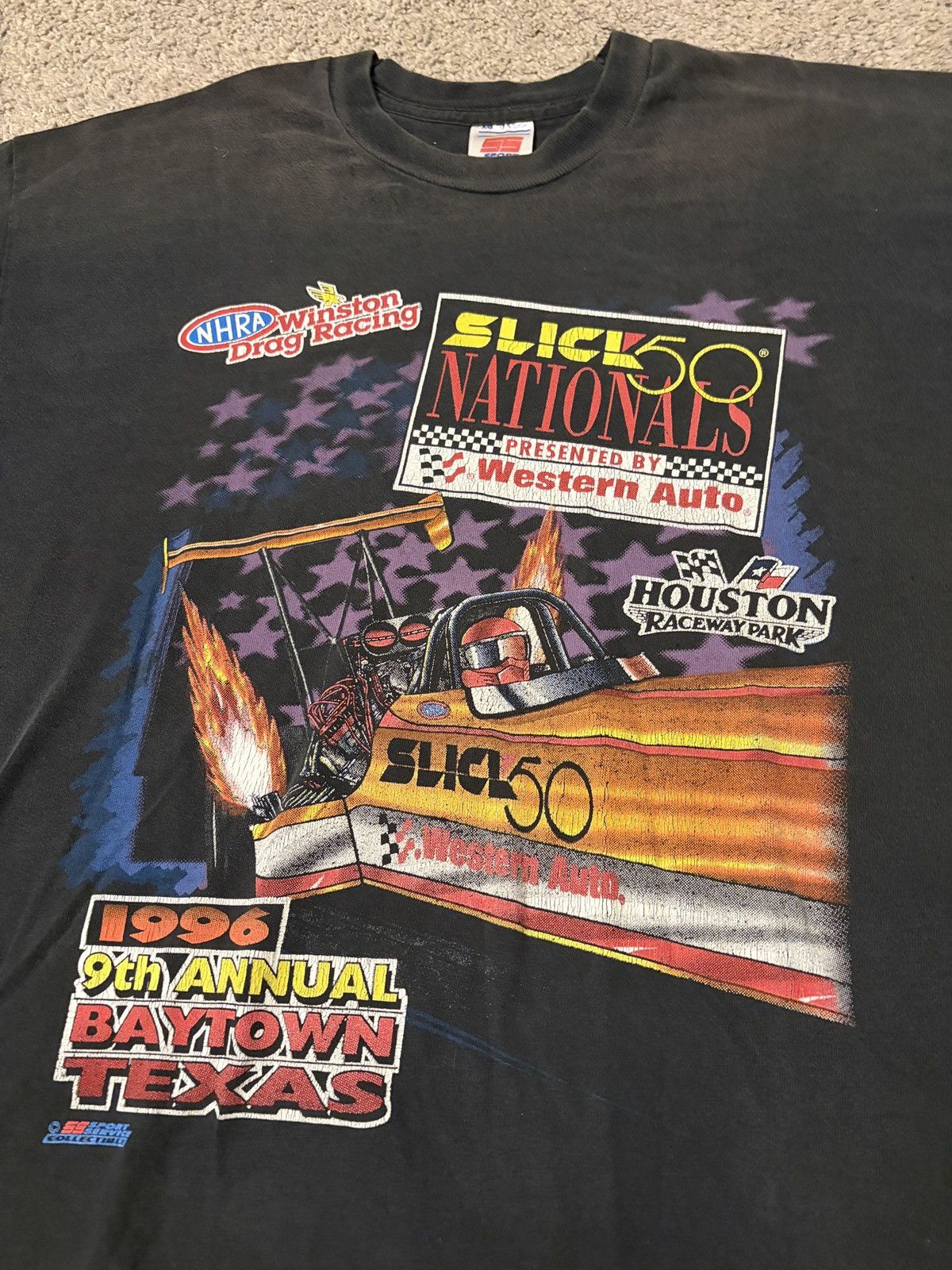 Other Vintage 90s Texas NHRA Winston Drag Racing T Shirt Size XXL Size US XXL / EU 58 / 5 - 3 Thumbnail