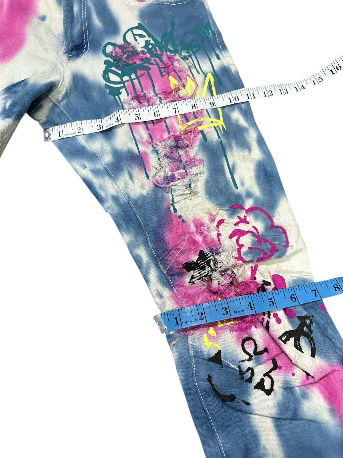 Kapital Distress Style Kloud 9 Strench Denim Brand Multicolour . Size US 32 / EU 48 - 6 Thumbnail