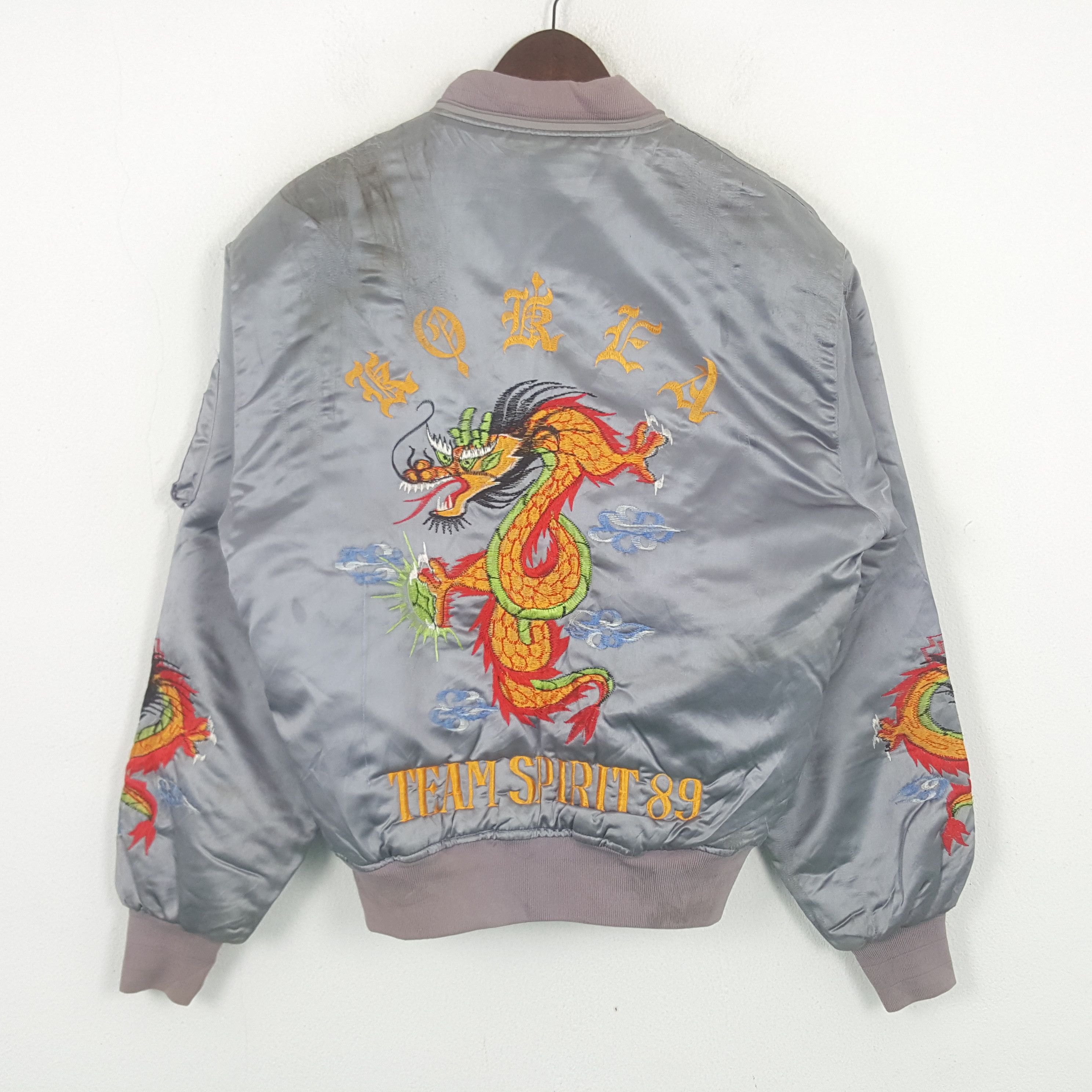 Designer Vintage Chris Team Spirit 89 Embroidered Bomber Jacket Size US M / EU 48-50 / 2 - 1 Thumbnail