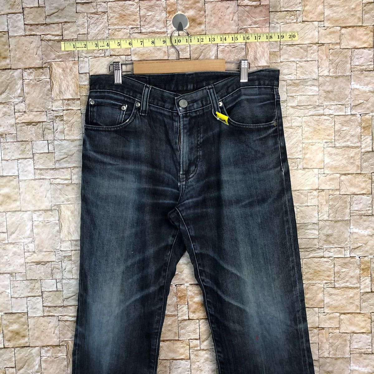 Uniqlo Japan uniqlo faded Blue vintage denim Jeans #A348 Size US 33 - 2 Thumbnail