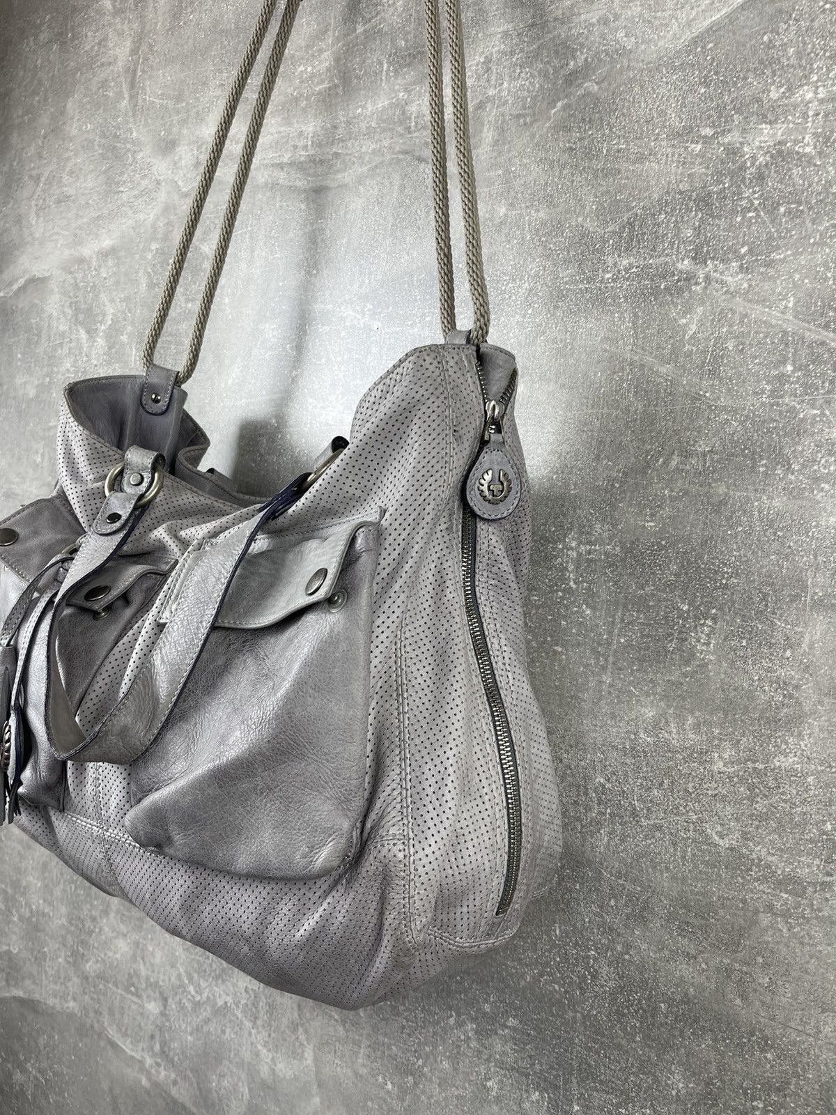 Belstaff × Vintage Belstaff Logo Leather Avant Garde Leather Tote Shoulder Bag Size ONE SIZE - 5 Thumbnail