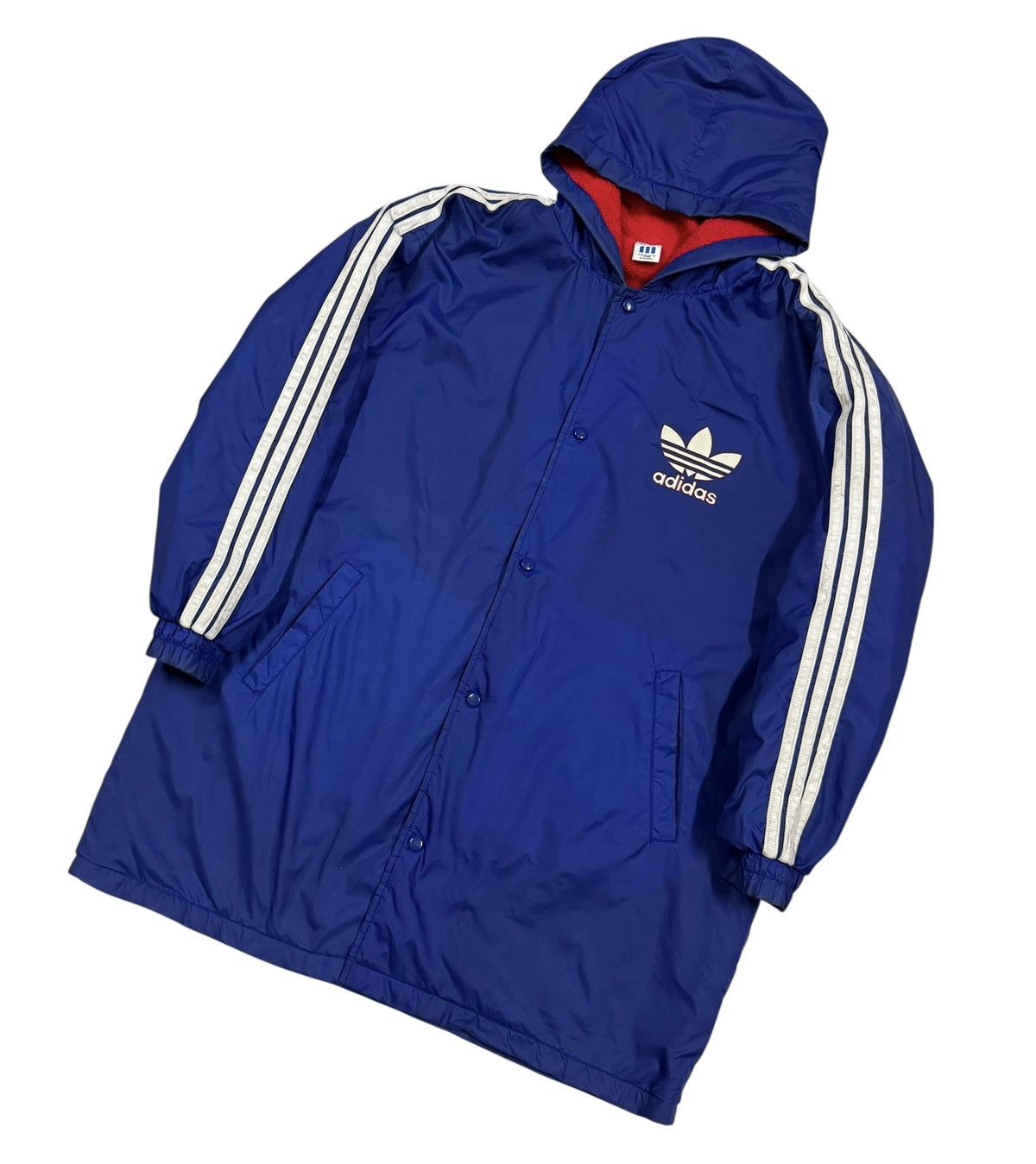 Vtg🔥Adidas Coach Longjacket Hoodies Big Logo