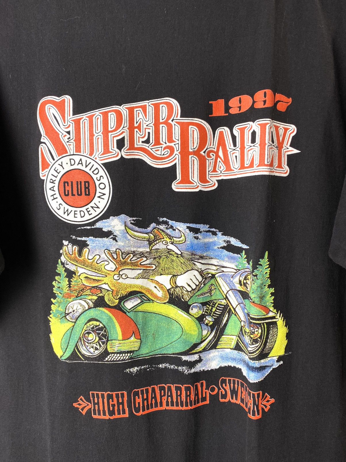 Harley Davidson Rare! Vintage 1997 Rally Harley Davidson T Shirt Size US XL / EU 56 / 4 - 2 Thumbnail