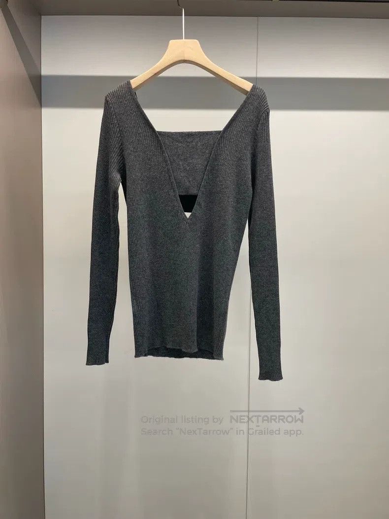 Brunello Cucinelli Brunello Cucinelli Dark grey studded cashmere sweater Size S / US 4 / IT 40 - 2 Thumbnail