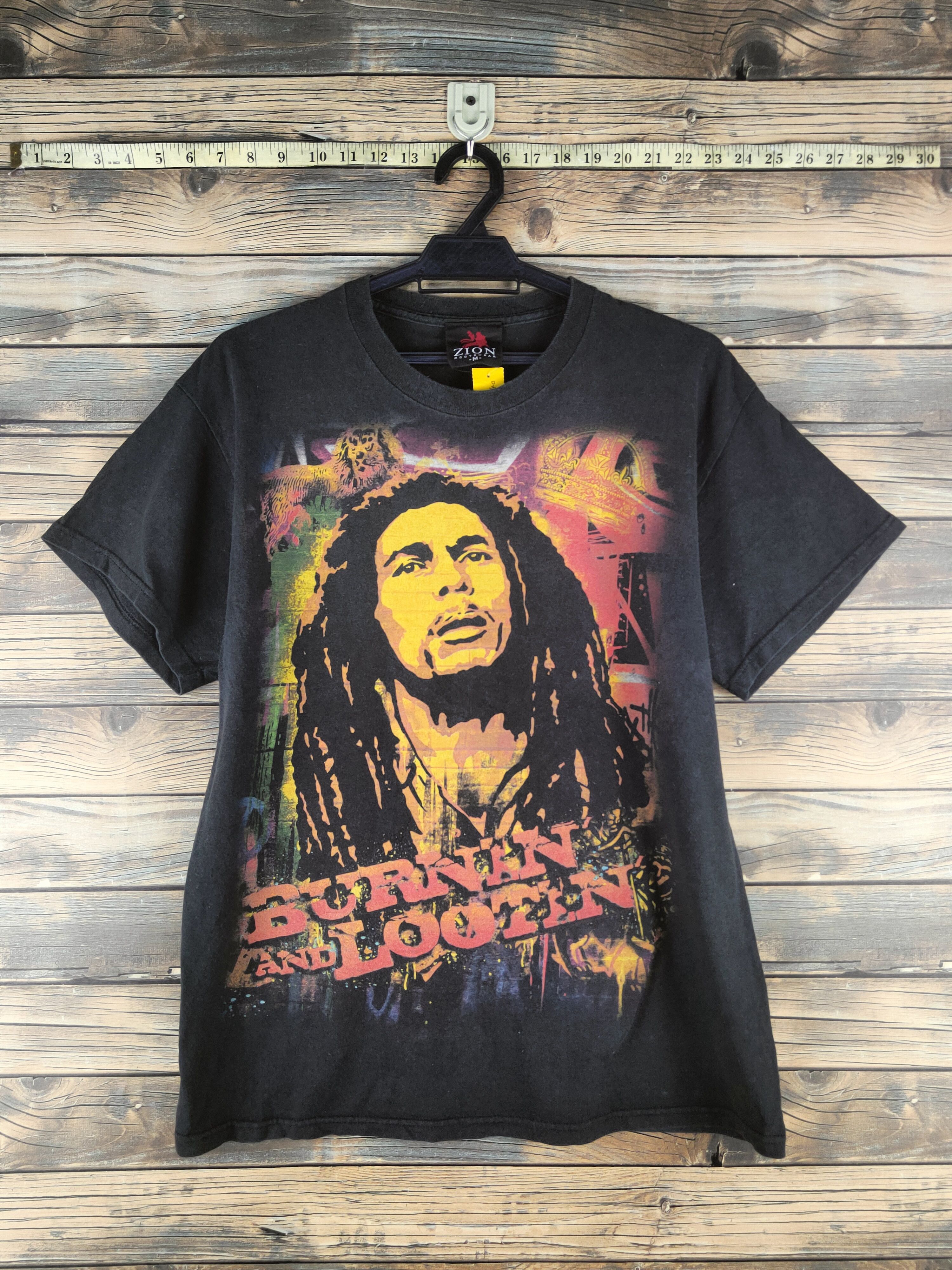 Bob Marley DL BOB Marley vintage Zion Rootswear Black tee #46-640 Size US M / EU 48-50 / 2 - 1 Thumbnail