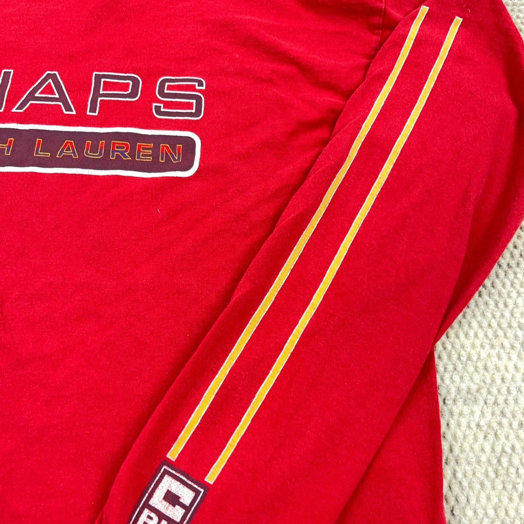 Chaps VINTAGE Chaps Shirt Men XL Red Tee Spell Out 90s Y2K 00s Cyber Leather? Size US XL / EU 56 / 4 - 7 Thumbnail