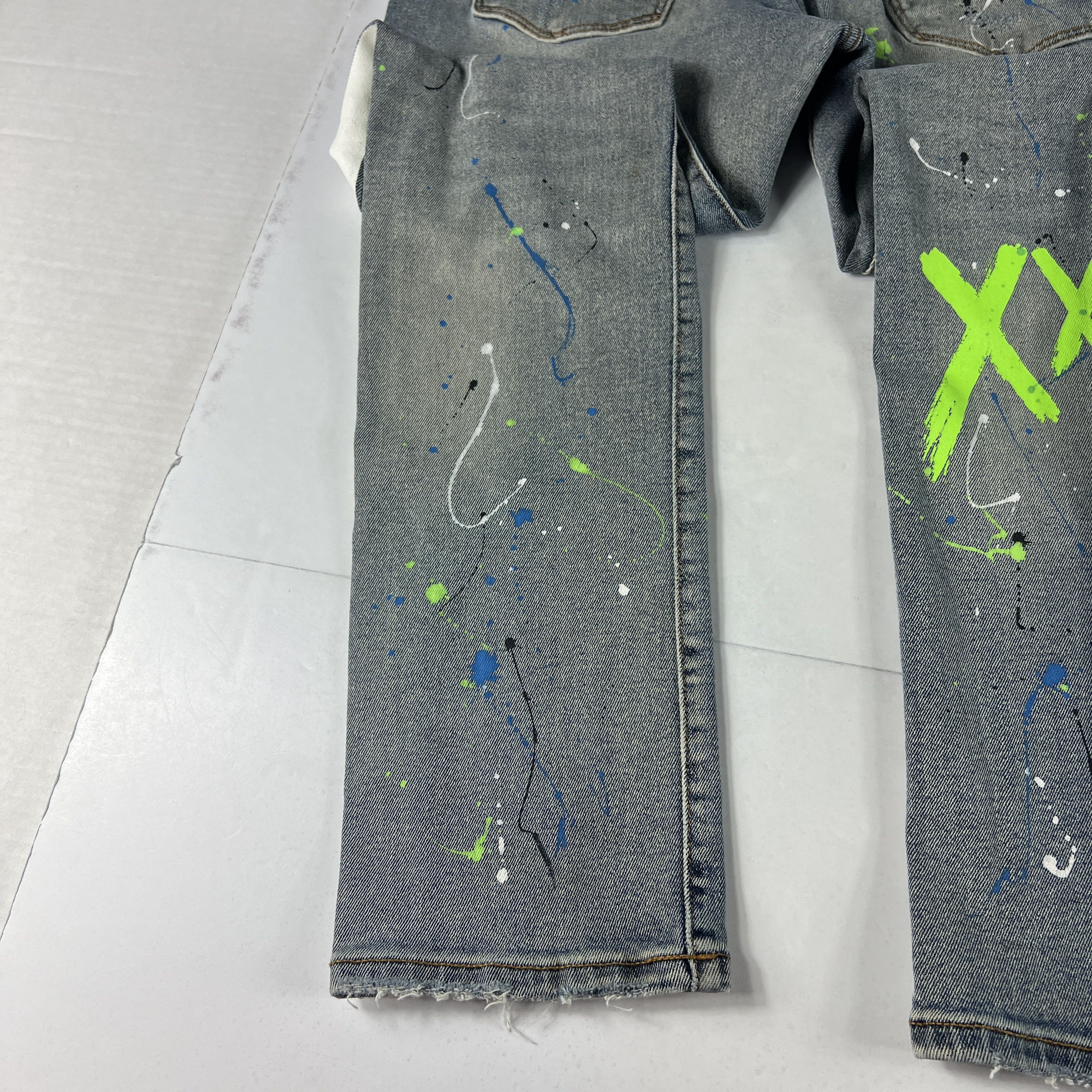 Cult Of Individuality Cult Of Individuality Jean Rocker Slim Paint Splatter Denim Size US 33 - 16 Thumbnail