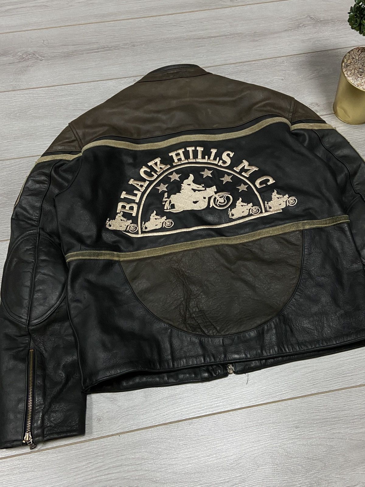 Leather Black Hills Top Gear vintage thick leather jacket Size US XL / EU 56 / 4 - 10 Thumbnail