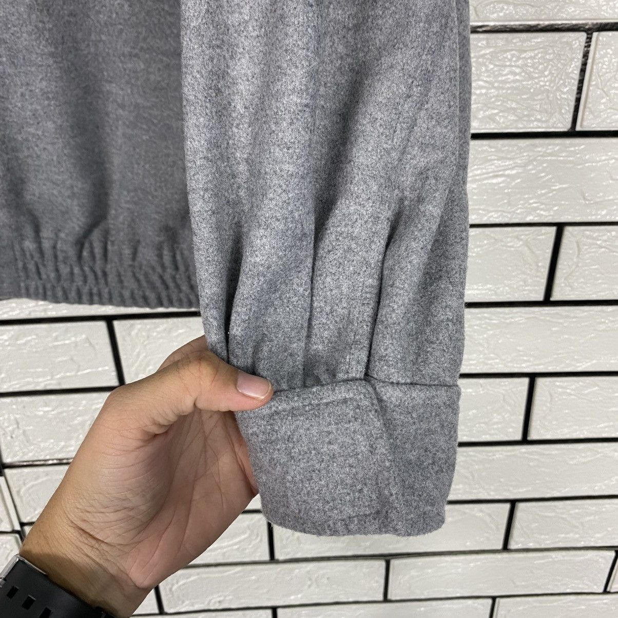 Japanese Brand 📌Vintage Wool Zipper Bomber Jacket Uniqlo Issey Miyake Size US L / EU 52-54 / 3 - 16 Thumbnail