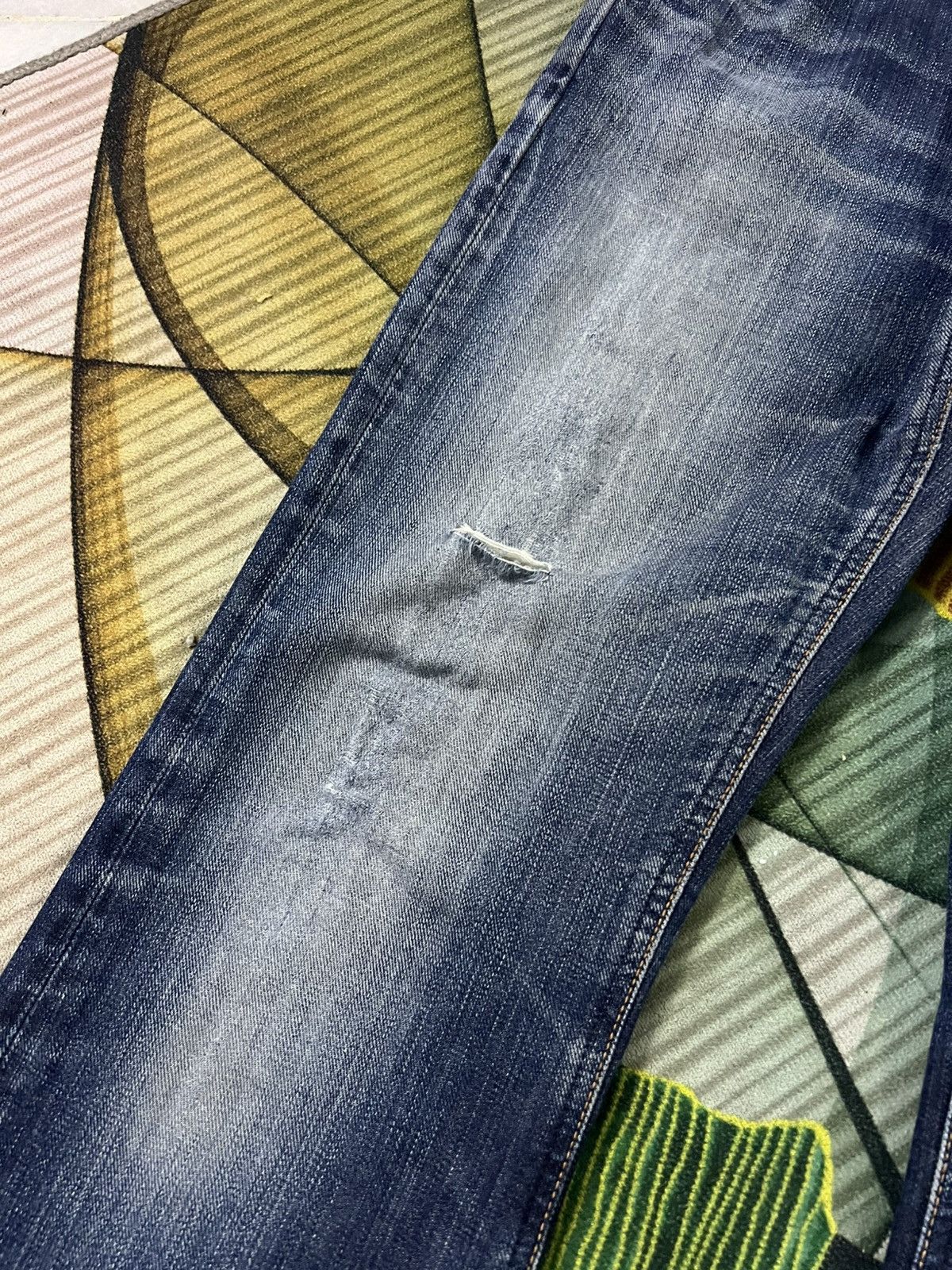 Japanese Brand 💥Flare💥Vintage Lee Riders Distress Jean Size US 30 / EU 46 - 10 Thumbnail