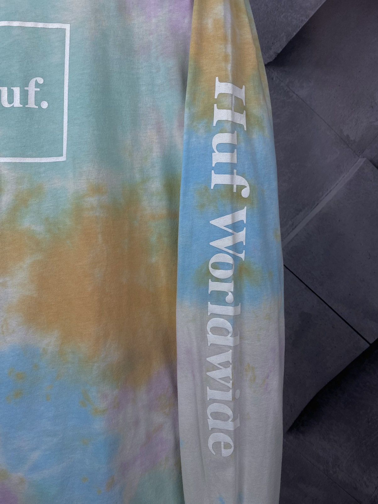 Huf Huf Worldwide Tie Dye Long Sleeve T-Shirt Size US XL / EU 56 / 4 - 4 Thumbnail