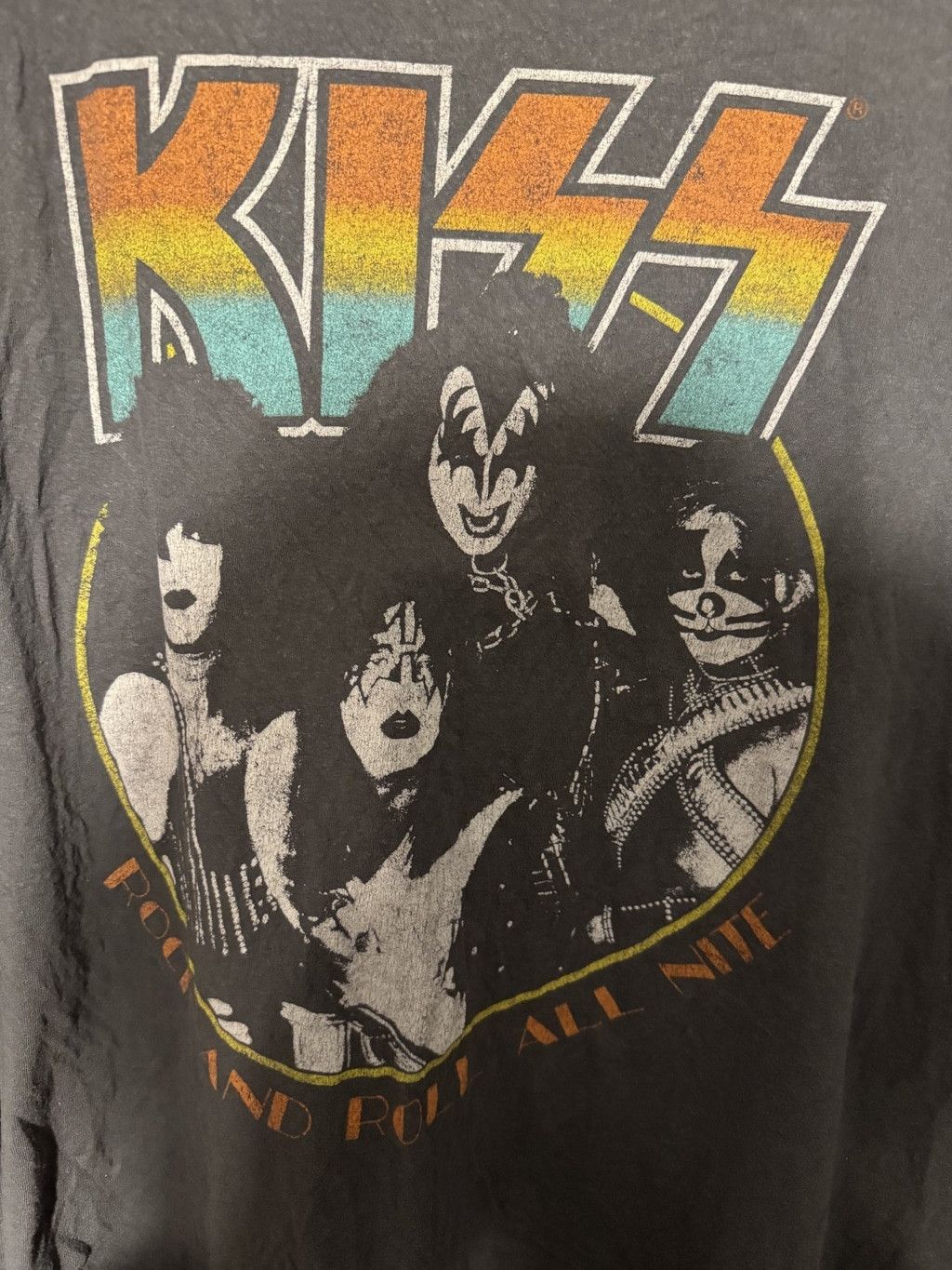 Gildan Kiss Rock and Roll All Nite t-shirt Gray Men's size XXL Size US XXL / EU 58 / 5 - 4 Thumbnail