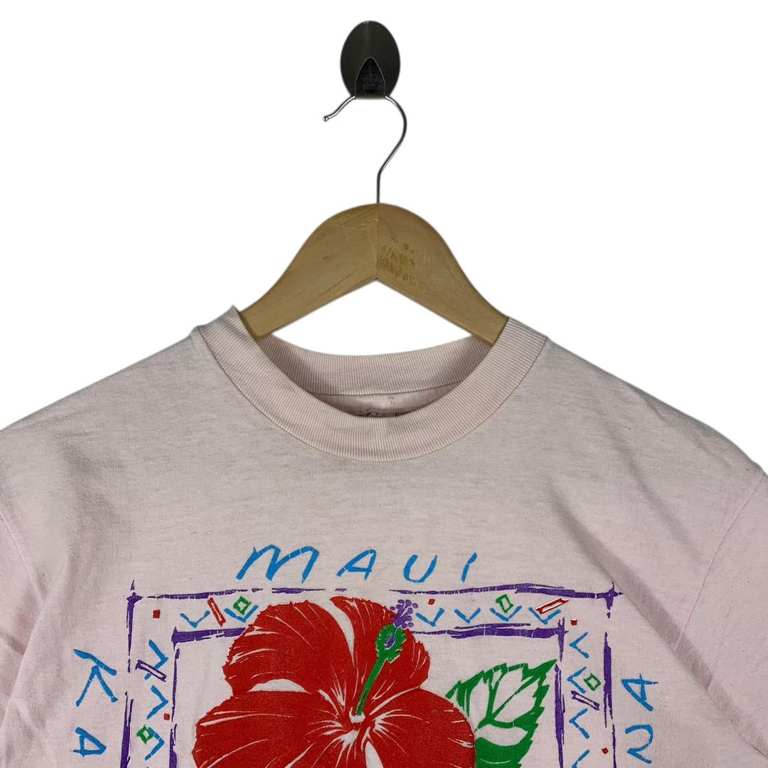 Hanes Vintage 90s Maui Kauai Kona Hawaii Hibiscus Tee Size US S / EU 44-46 / 1 - 2 Thumbnail