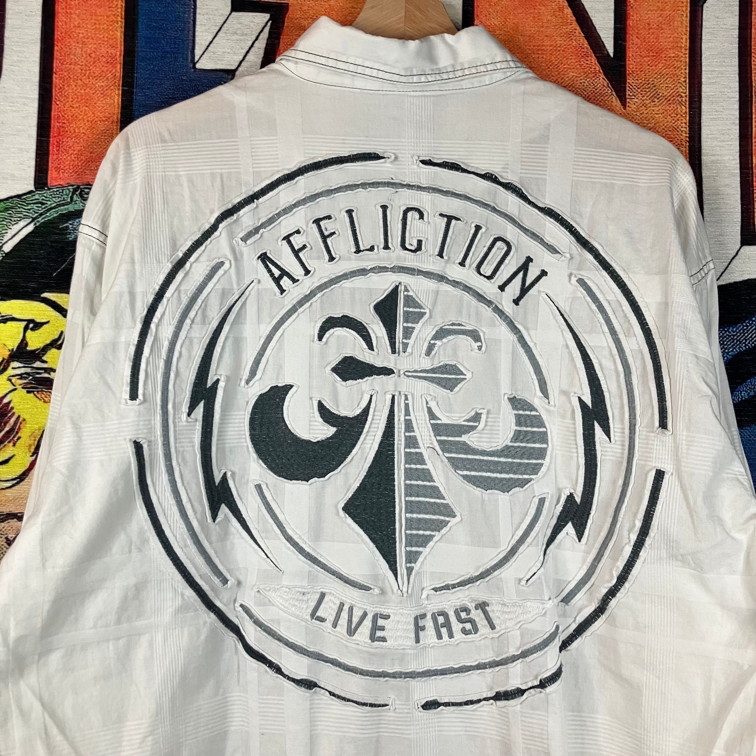 Affliction Affliction Athletic Fit ‘Live Fast’ L/S Button Down Shirt Size US XXL / EU 58 / 5 - 5 Thumbnail
