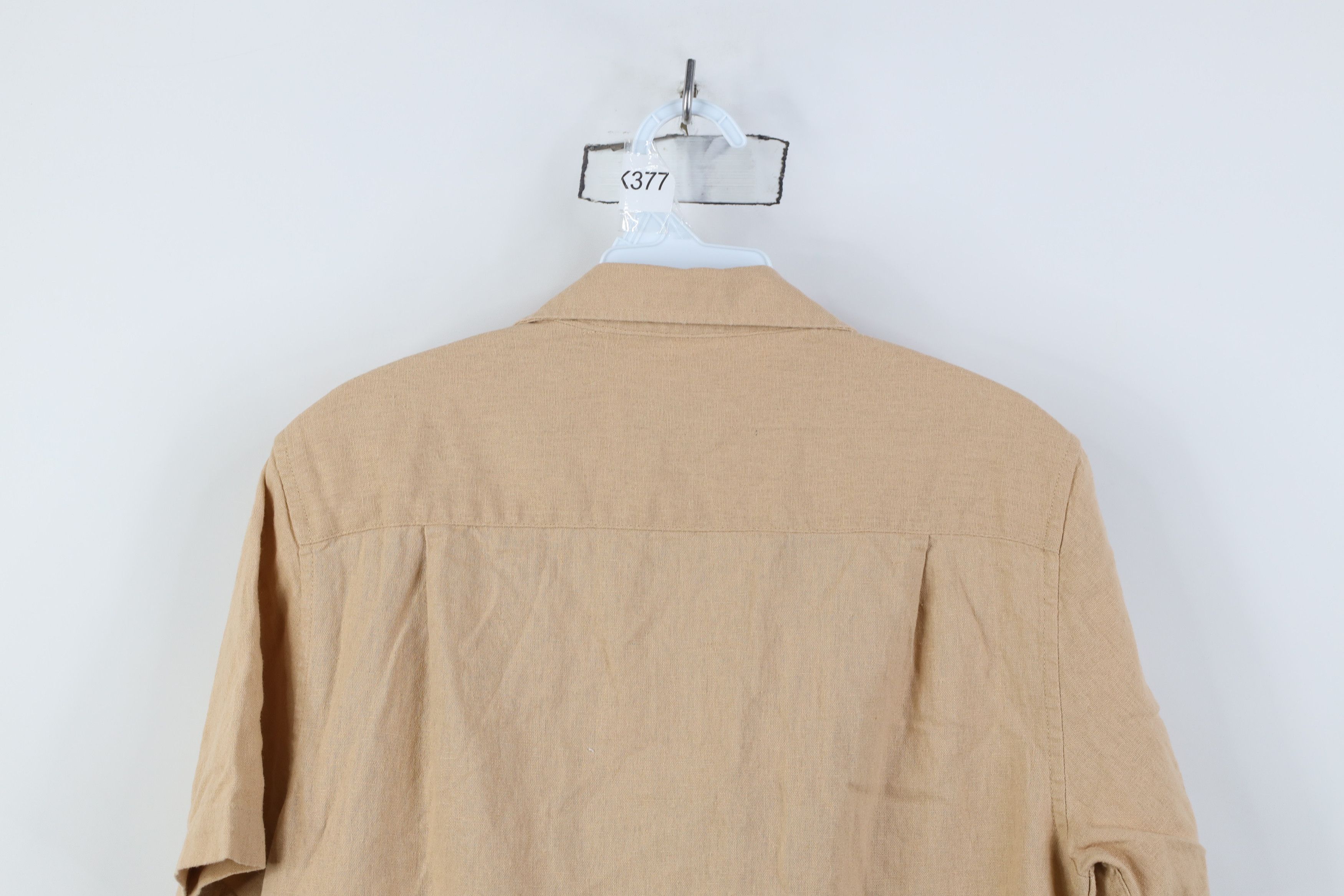 Scotch & Soda Scotch & Soda Blend Short Sleeve Collared Button Shirt Beige Size US S / EU 44-46 / 1 - 12 Thumbnail
