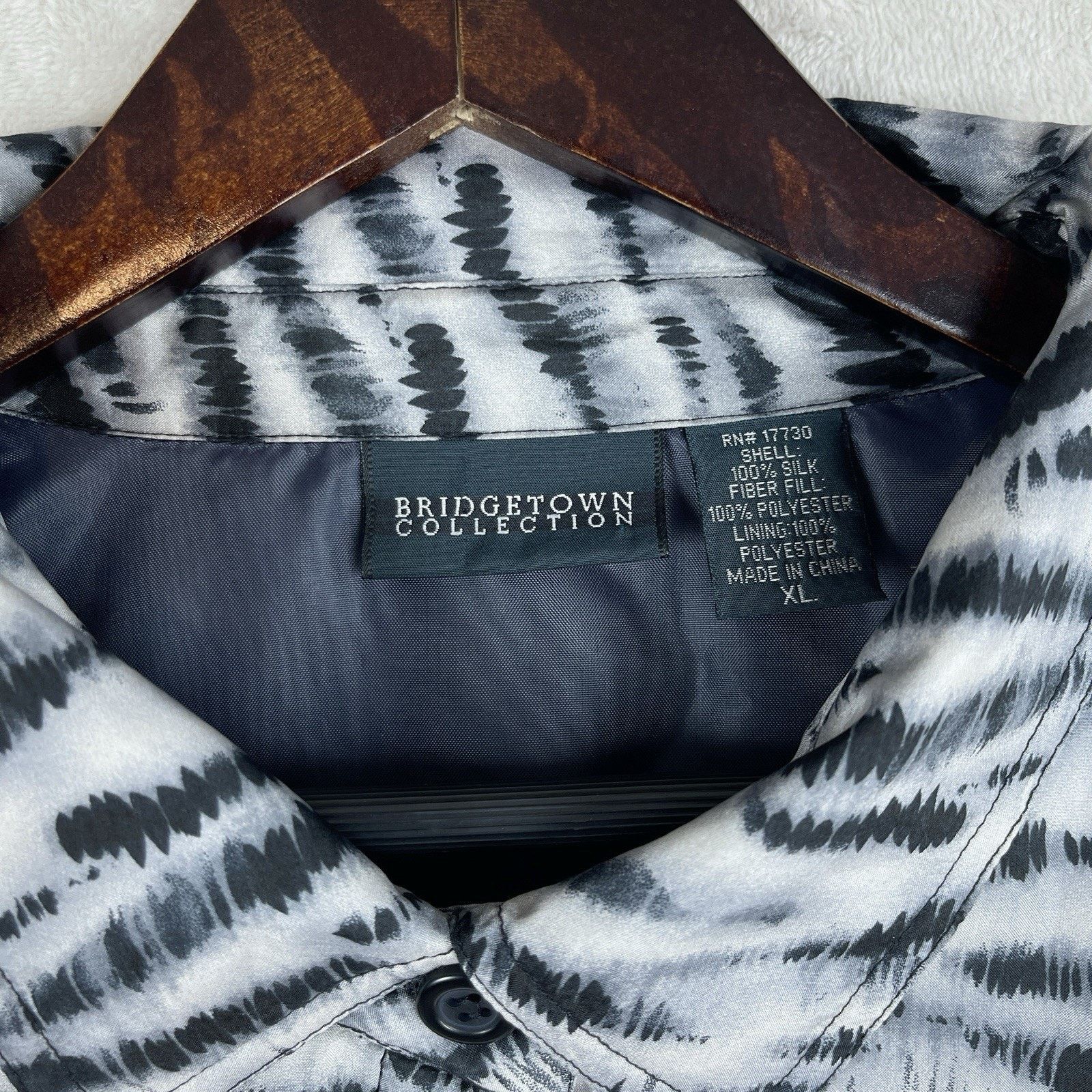 Other Vintage Bridgetown Collection Silk Quilted Zebra Jacket Size XL / US 12-14 / IT 48-50 - 2 Thumbnail