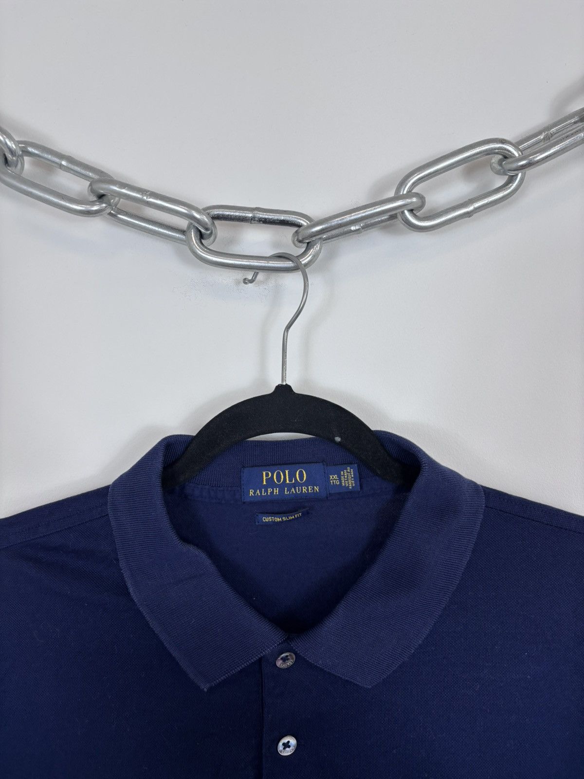 Polo Ralph Lauren Polo Ralph Lauren Custom Slim Blue Long Sleeve Polo Shirt Size US XXL / EU 58 / 5 - 6 Thumbnail