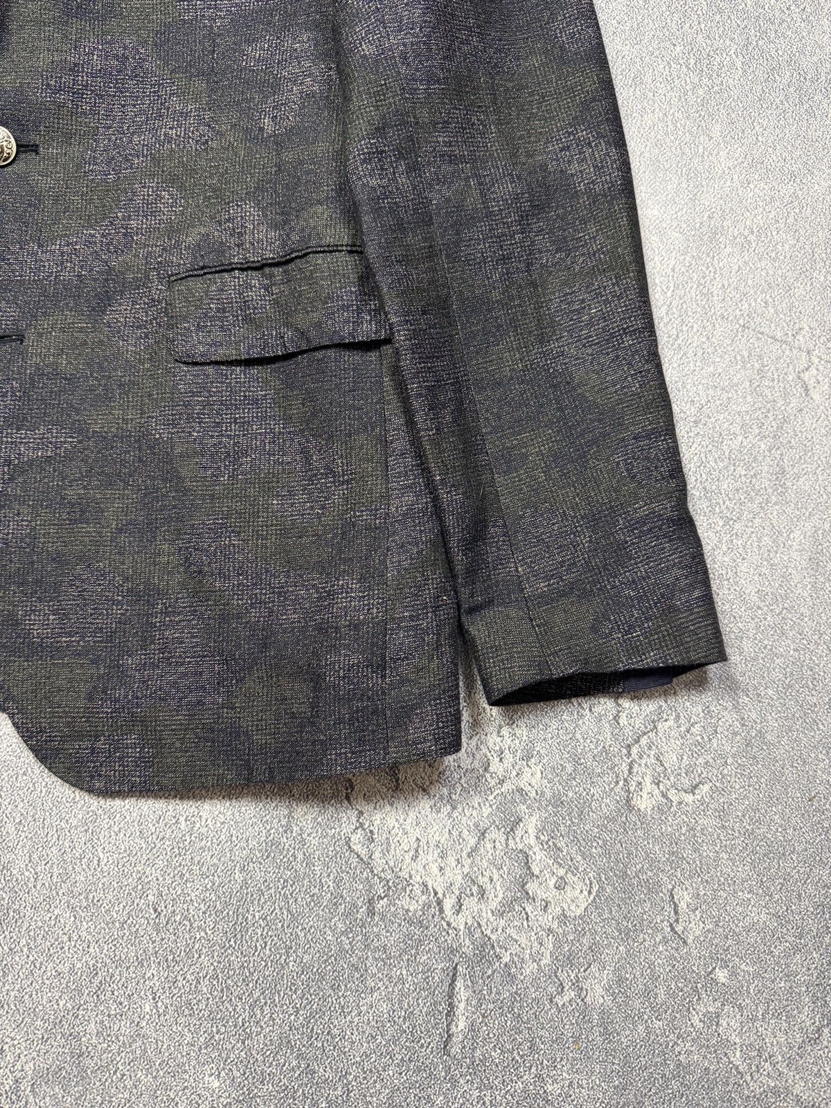 Tagliatore Tagliatore Herringbone Blazer Jacket with Elbow Patches Size 48R - 5 Thumbnail