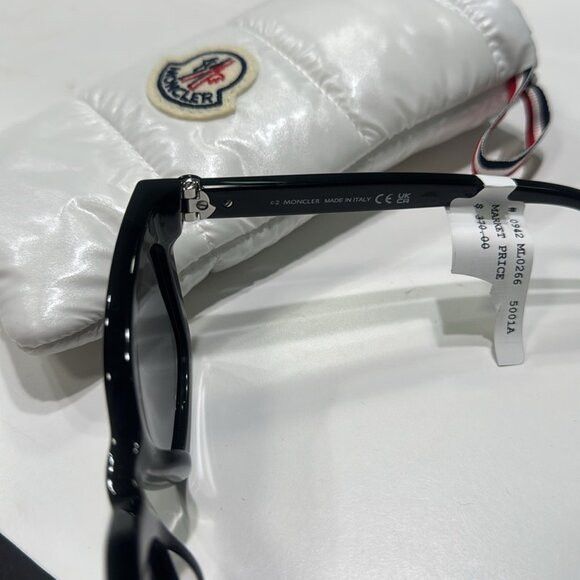 Moncler Moncler 50MM Square Sunglasses Black Size ONE SIZE - 8 Thumbnail