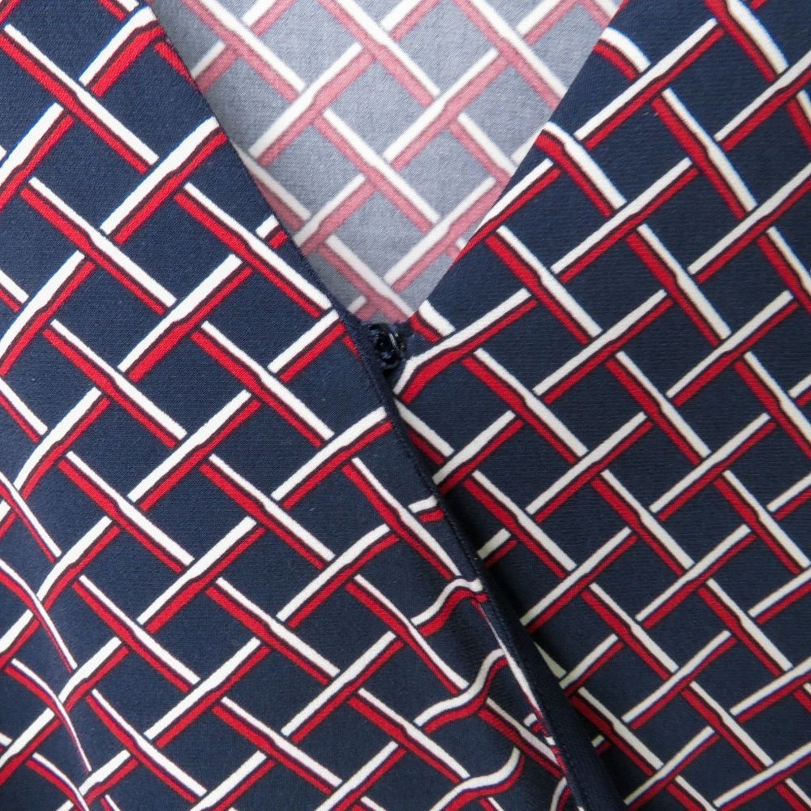 Brooks Brothers Brooks Brothers Red Fleece Navy Diamond Wrap Front Dress Size S / US 4 / IT 40 - 7 Thumbnail