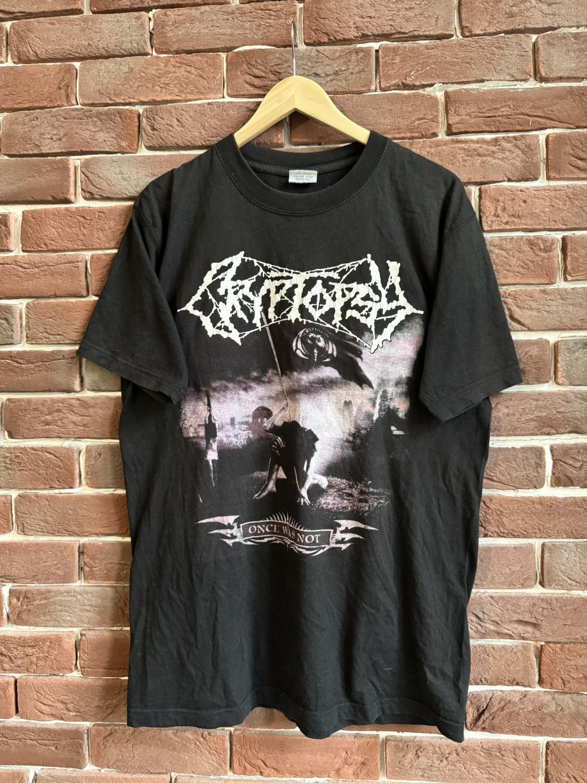 Band Tees VINTAGE 00s CRYPTOPSY Once was Not death metal BAND TEE Size US L / EU 52-54 / 3 - 1 Thumbnail