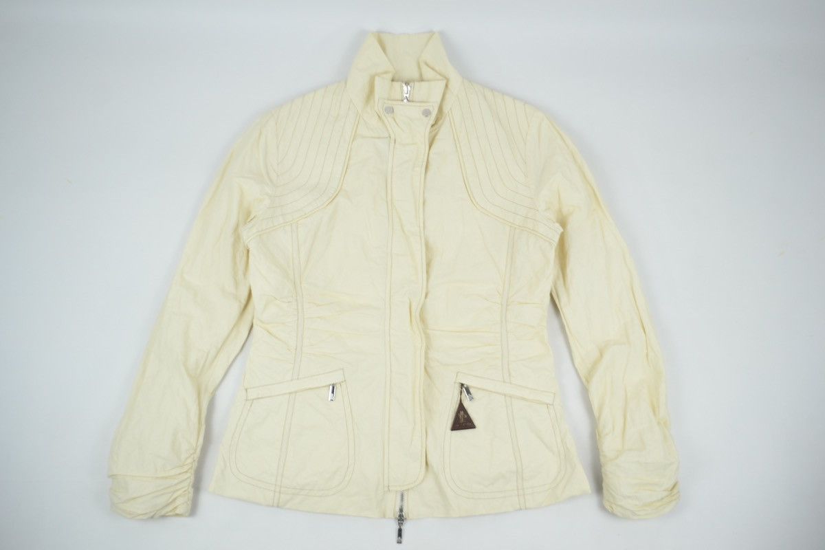 Moncler × Moncler Gamme Bleu × Moncler Grenoble VTG 90’s Logo Tab Biege Long Sleeve Trench Zip Coat Down Jacket 3 Size L / US 10 / IT 46 - 6 Thumbnail