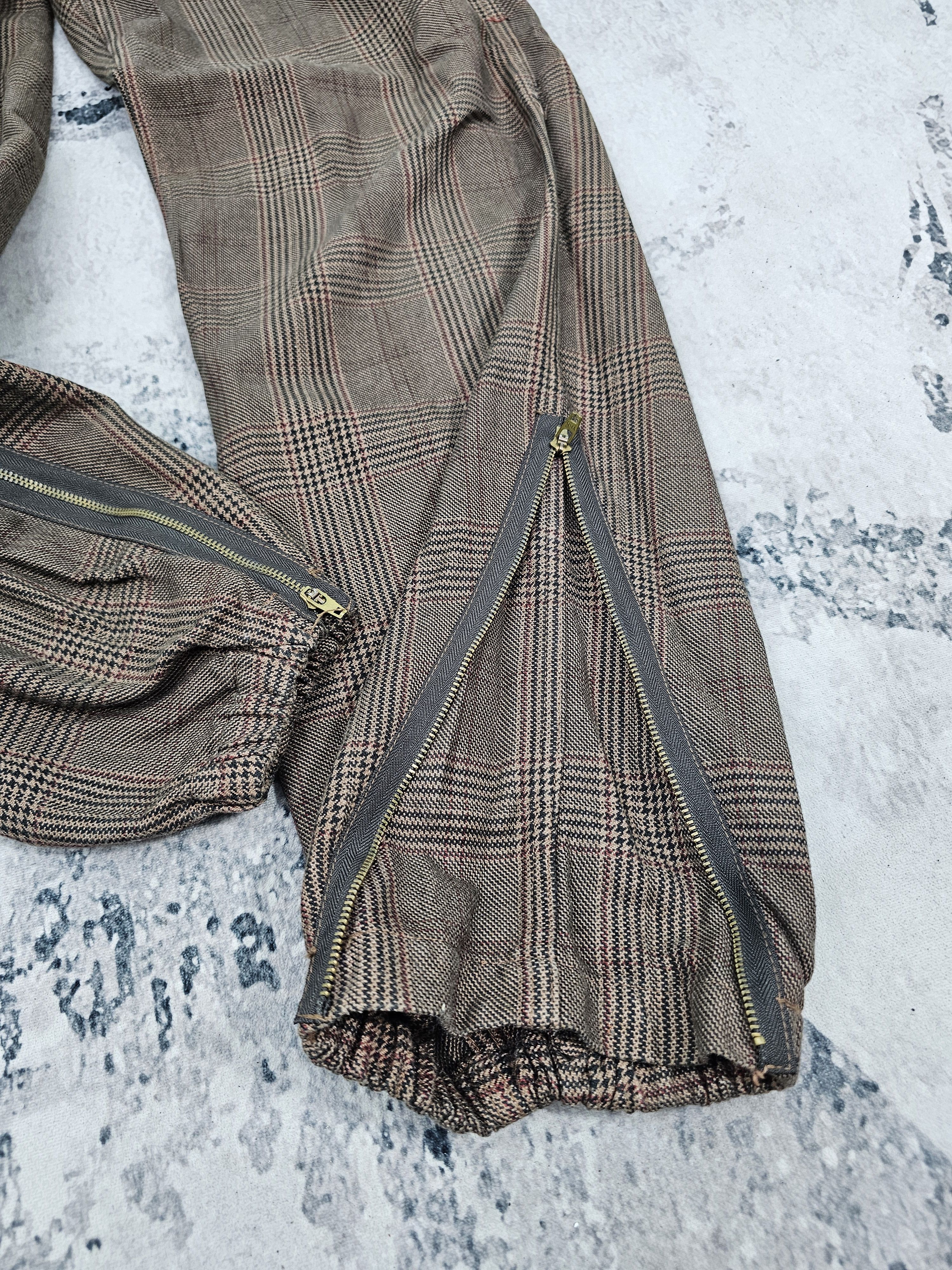 Japanese Brand SLAP SHOT Plaid Checked Bondage Punk Design Jeans JB0236 Size US 34 / EU 50 - 9 Thumbnail