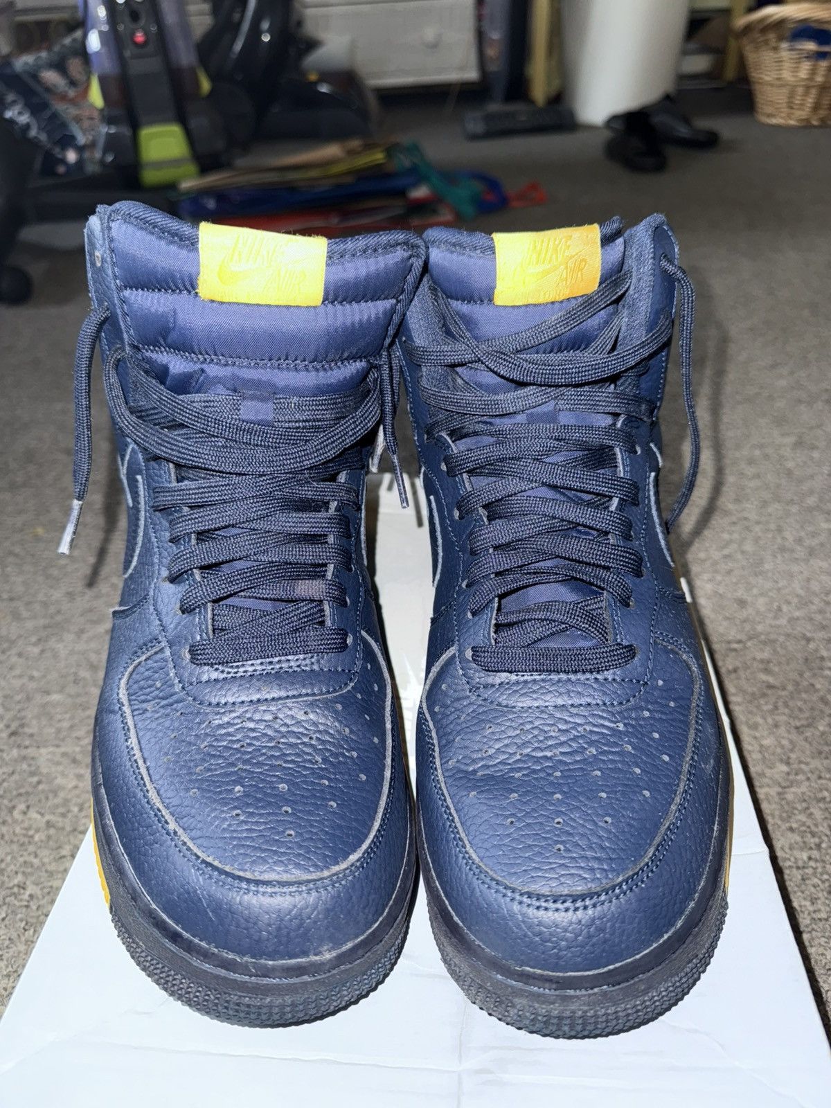 Nike Nike Air Force 1 High Obsidian blue/gold Amerillo Size US 9 / EU 42 - 6 Thumbnail
