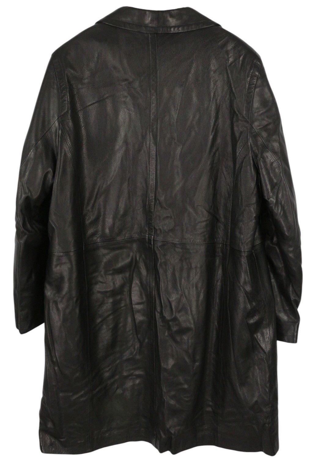 Marina Rinaldi M Vintage Black Leather Removable Lining Mid-Length 86460 Size M / US 6-8 / IT 42-44 - 2 Thumbnail