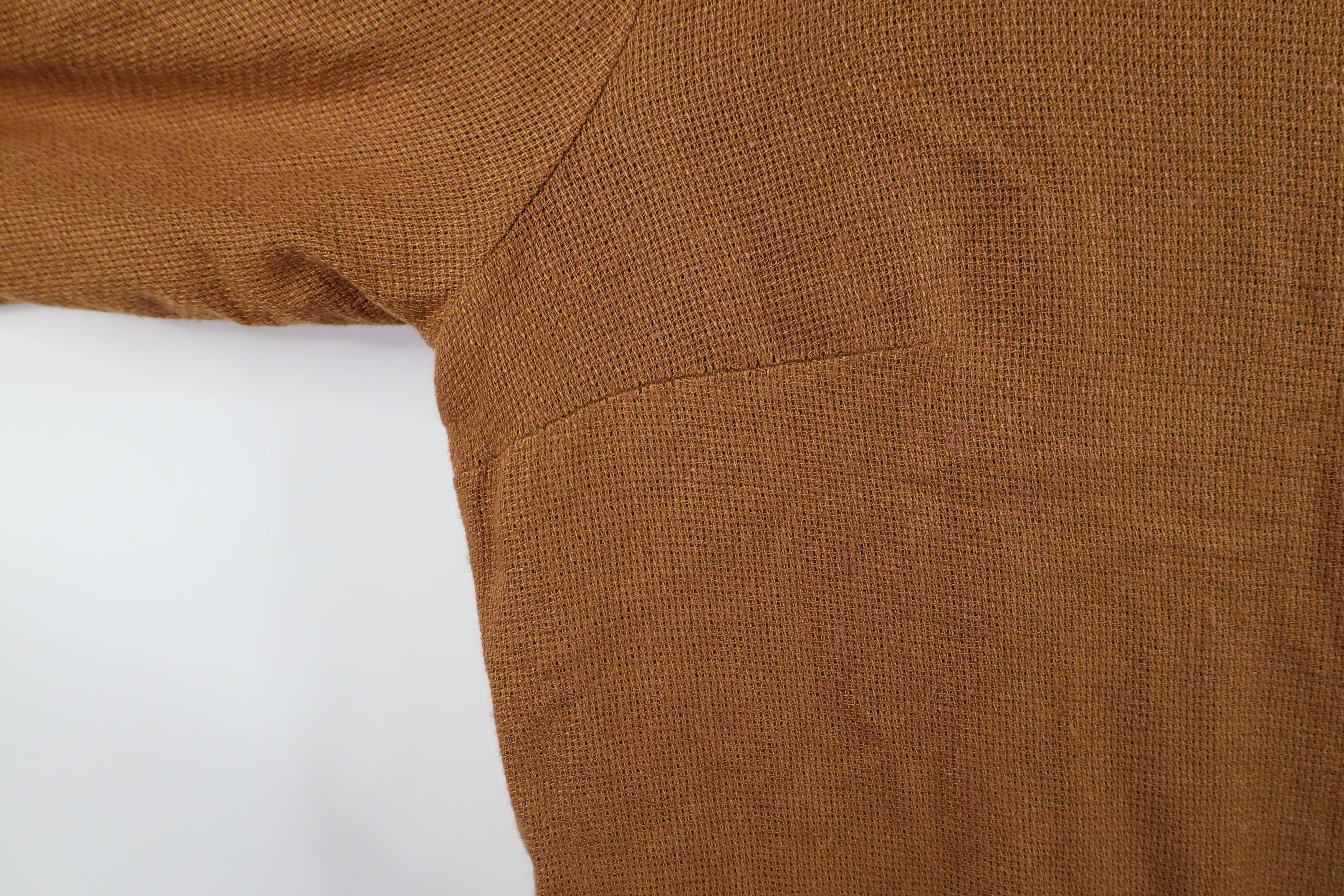Vintage Vintage 90s Lagenlook Linen Blend Tunic Button Shirt Brown Size XXL / US 16-18 / IT 52-54 - 8 Thumbnail