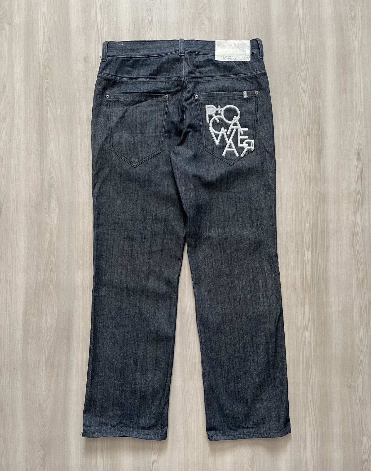 Rocawear VTG Y2K Rocawear Jeans Baggy Hip Hop Dark Wash Sz 36 Size US 36 / EU 52 - 1 Thumbnail