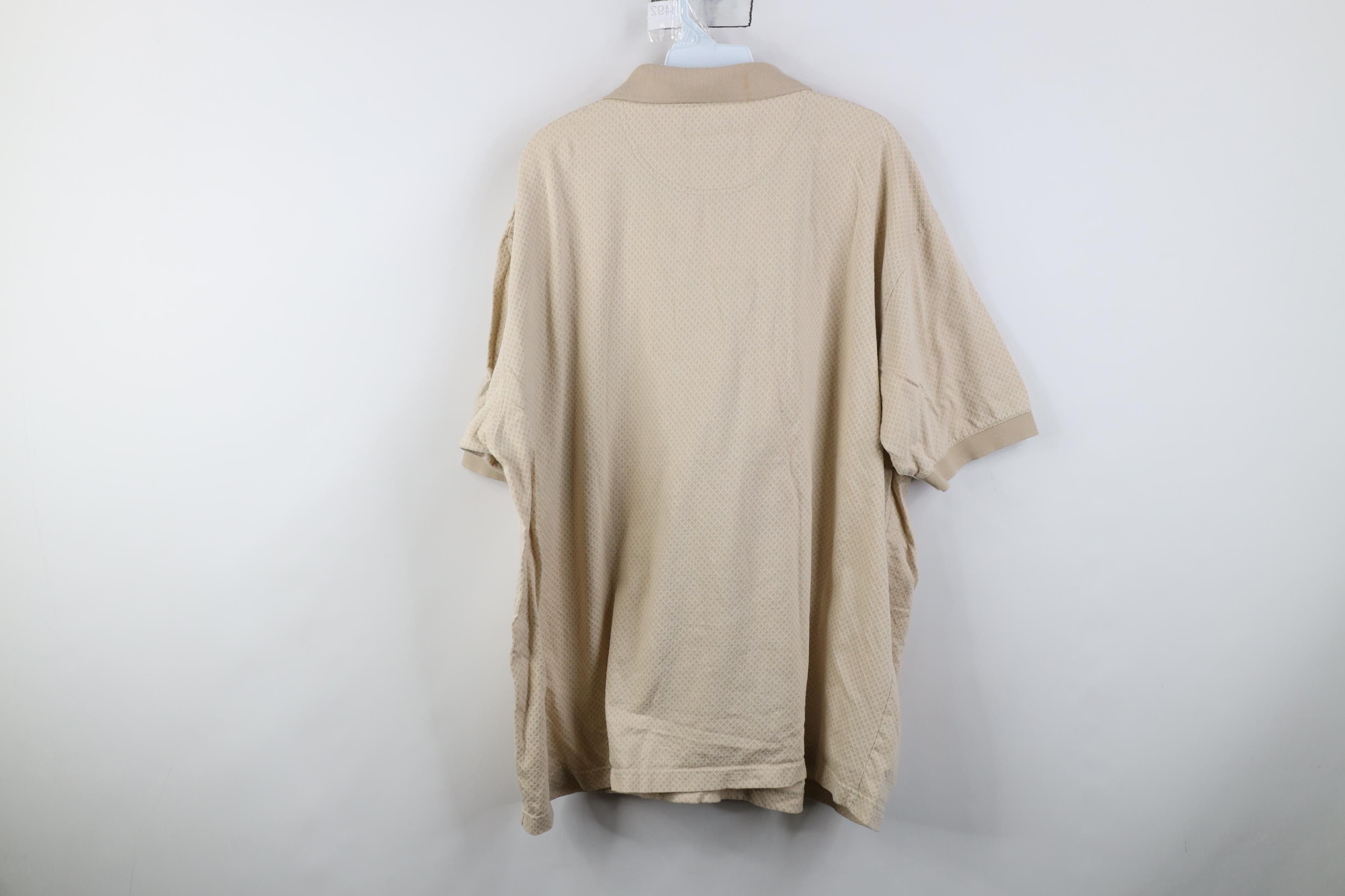 Vintage Vintage 90s Streetwear Knit Collared Golf Polo Shirt Beige Size US XXL / EU 58 / 5 - 9 Thumbnail
