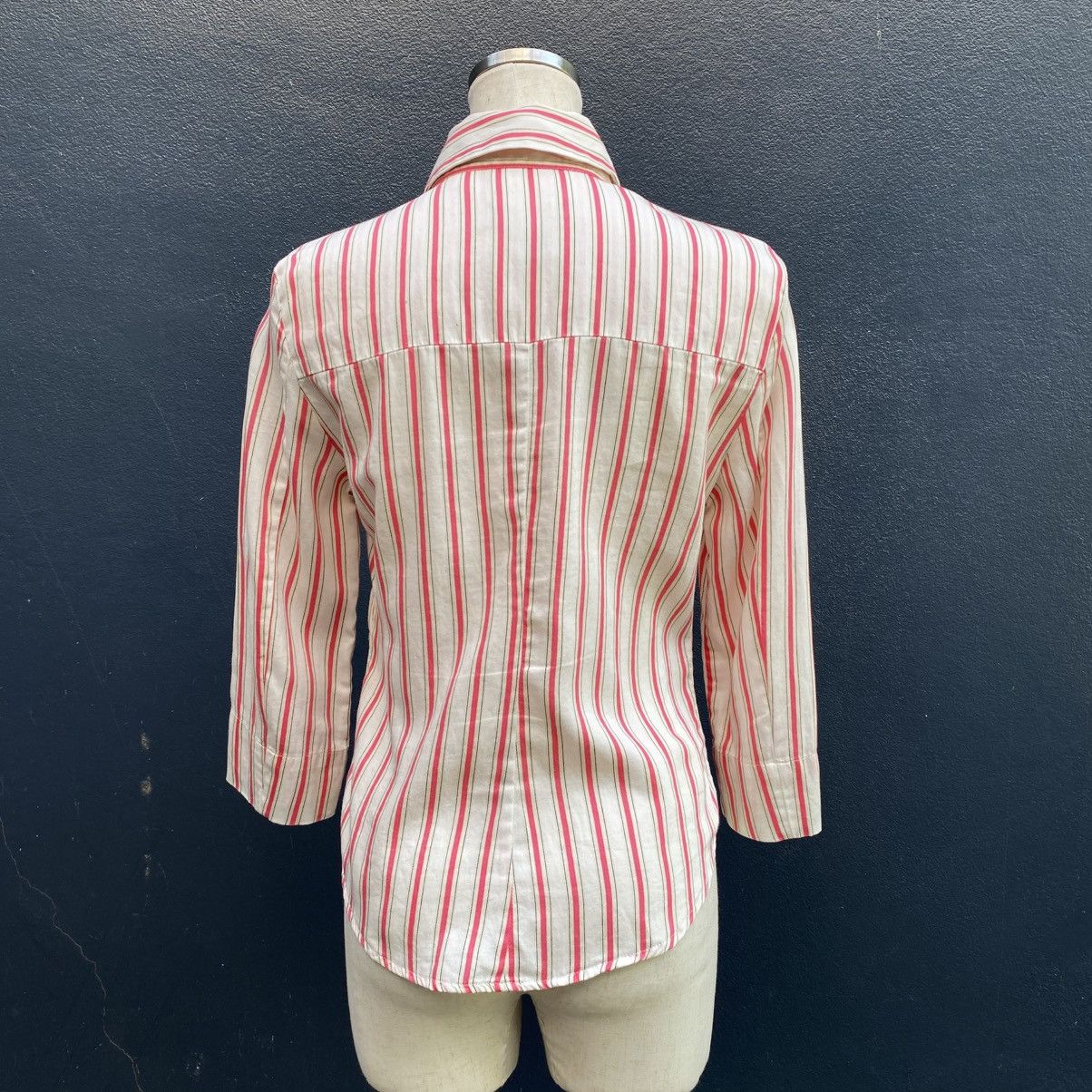 Diesel DIESEL White Striped Snap-Button Shirt Size S / US 4 / IT 40 - 17 Thumbnail