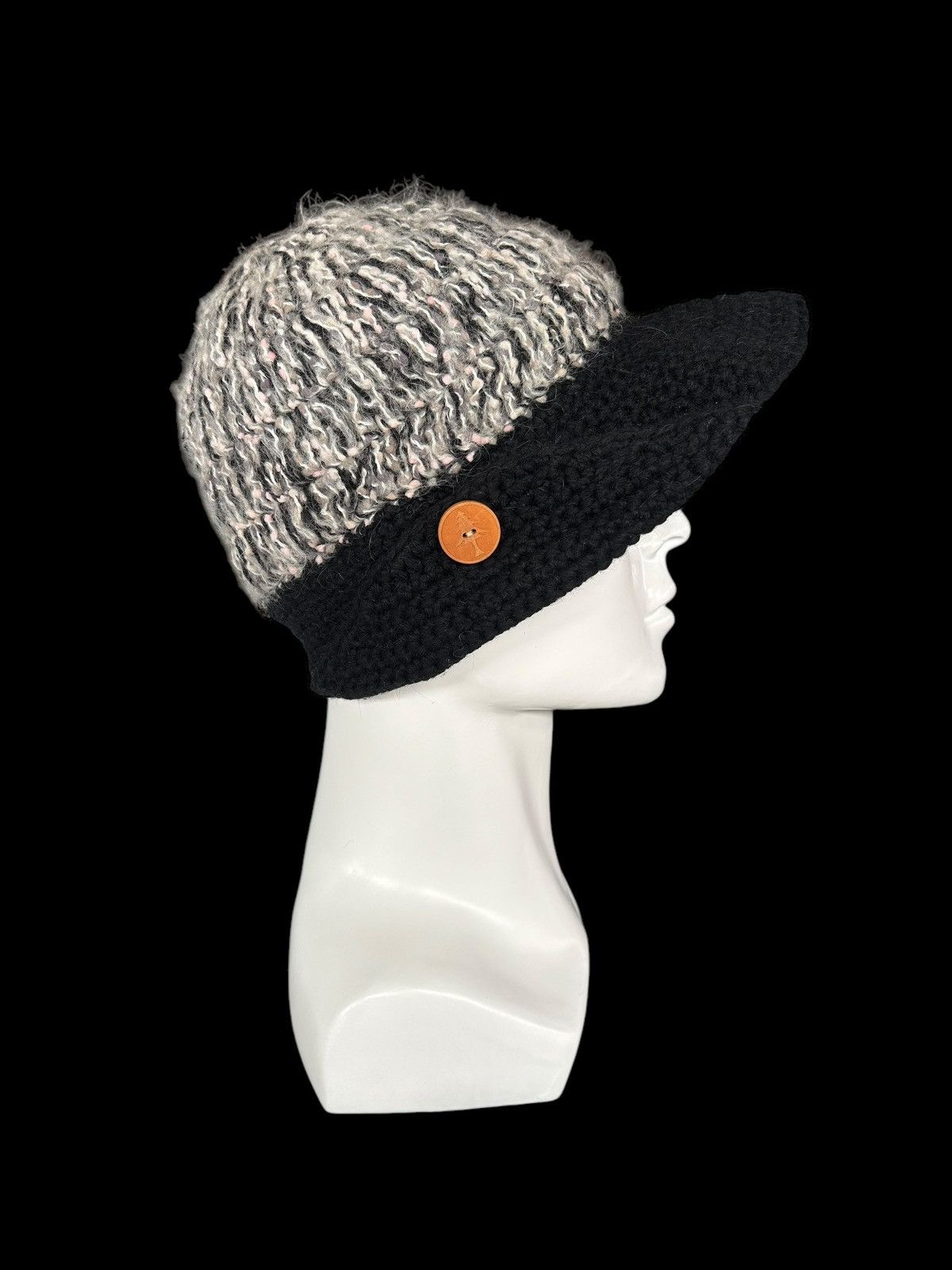 Japanese Brand × Kapital × Vintage Crolla Crochet Knitted hairy Japanese Rare Hats 🎌☠️ Size ONE SIZE - 3 Thumbnail