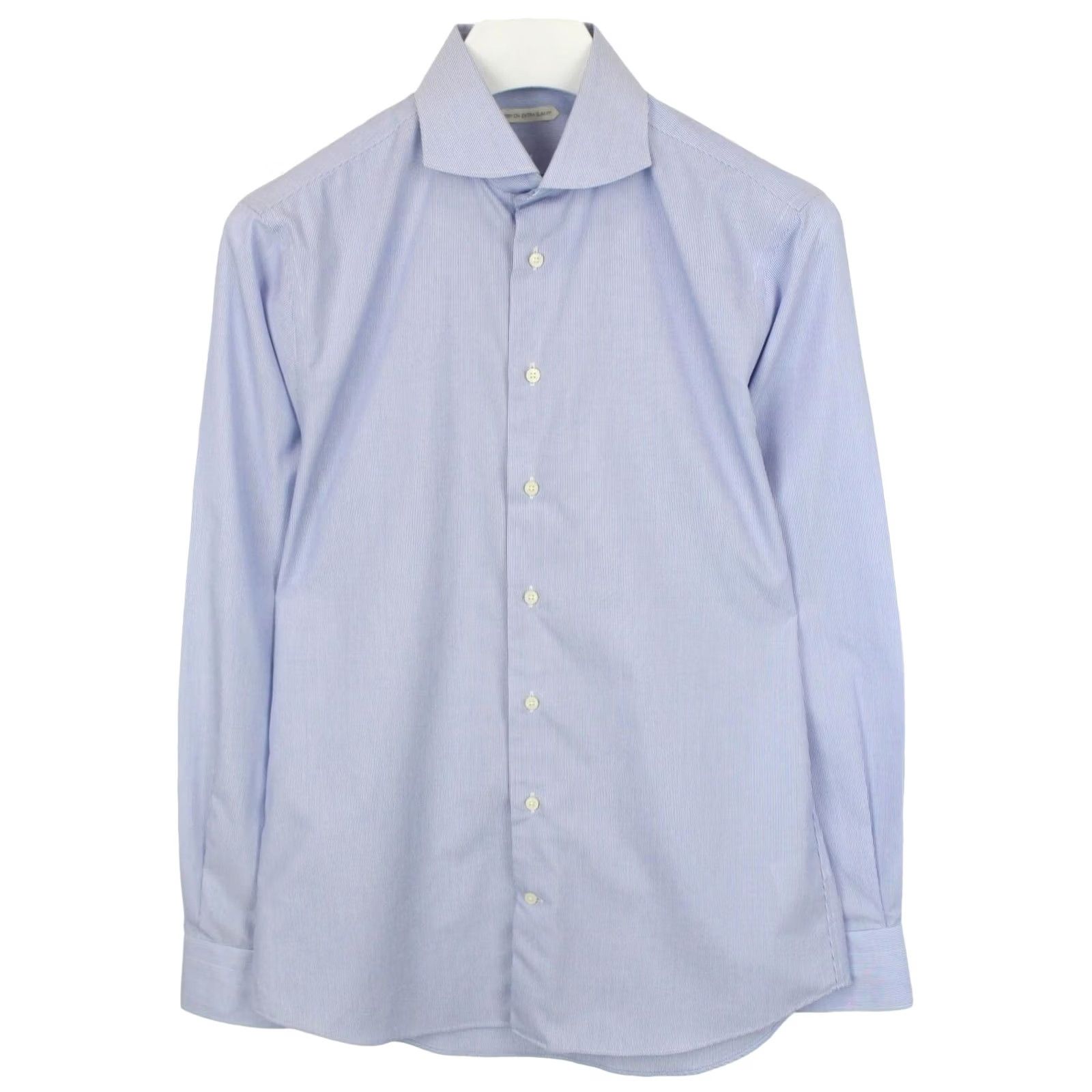 Suitsupply Suitsupply Dress Shirt Men Pinstripe Button-Up Extra Slim Fit 39 / 15 1/2 Blue Slim Formal Shirt Size 40R - 2 Thumbnail