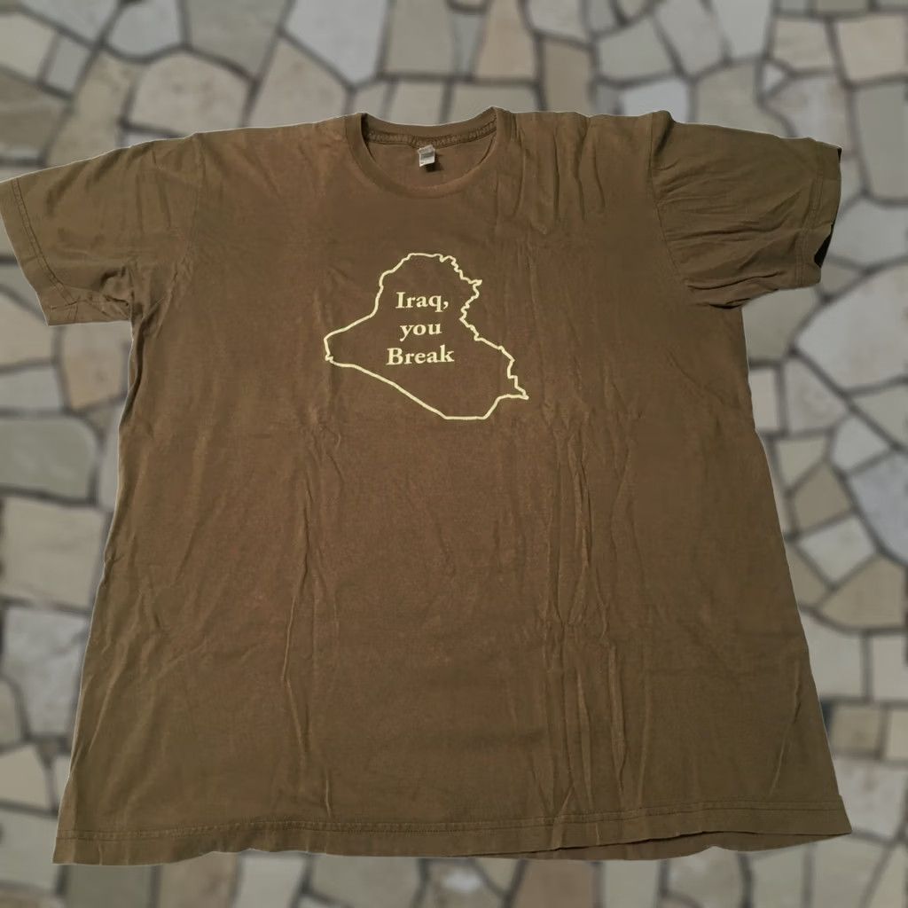 Vintage VINTAGE AA shirt XL brown desert storm I RAQ you Break tee t-shirt Size US XL / EU 56 / 4 - 1 Thumbnail