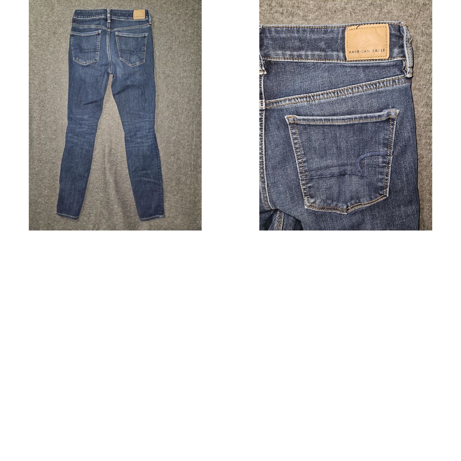Vintage American Eagle Women Jeans 6 Distressed Hi-Rise Jegging Stretch Denim Pants Size 28" / US 6 / IT 42 - 8 Thumbnail