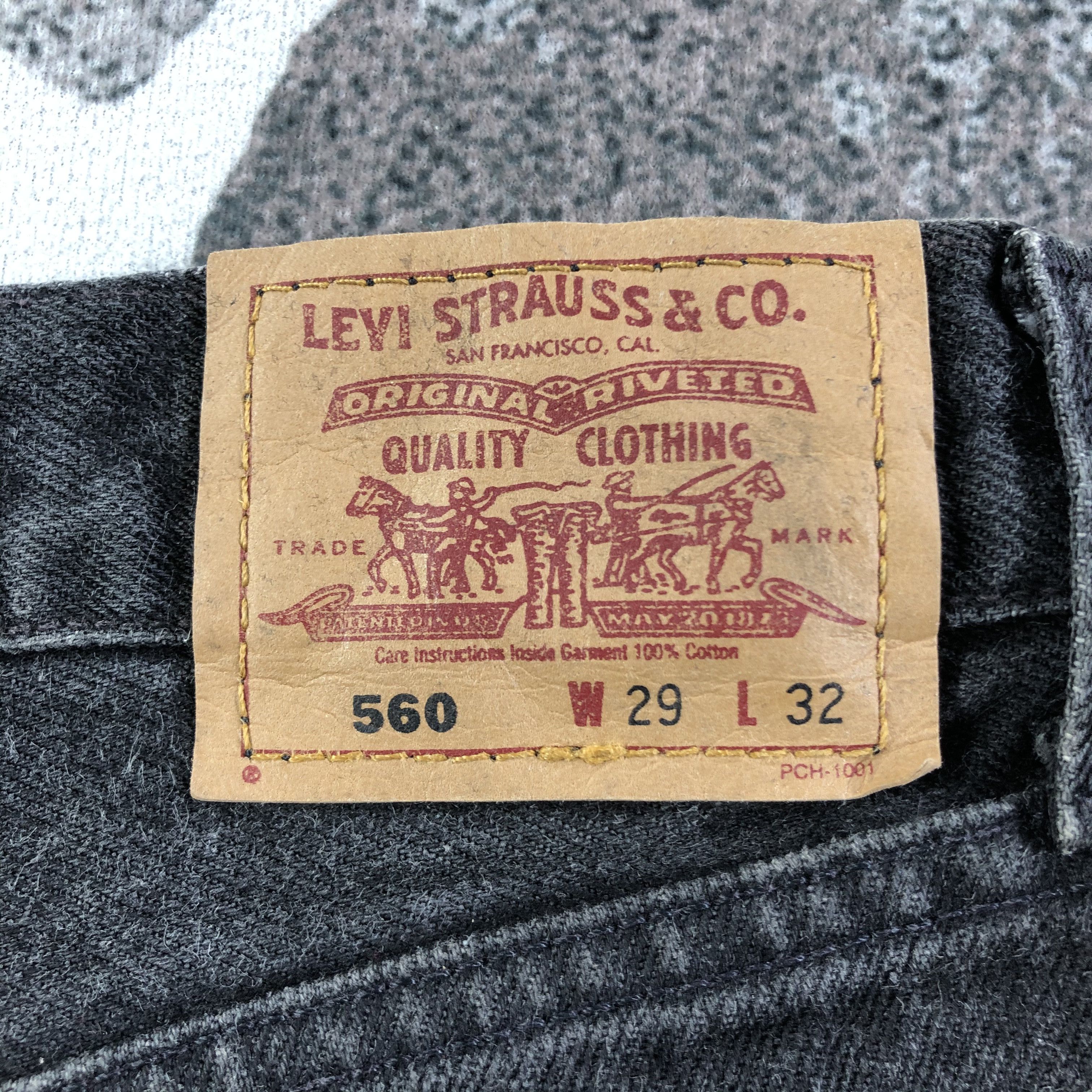 Levi's Vintage Levis 560 Jeans Faded Black Denim kJ1723 Size US 29 - 5 Thumbnail