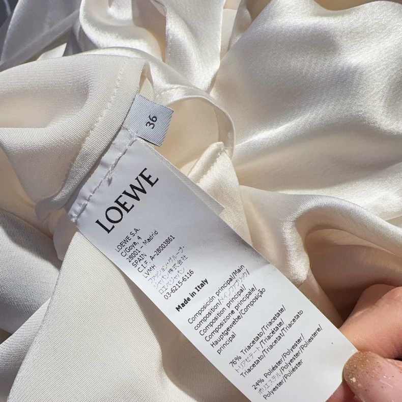 Loewe LOEWE Lace ribbon embroidered shirt jacket Size XXS / US 00 / IT 34 - 4 Thumbnail