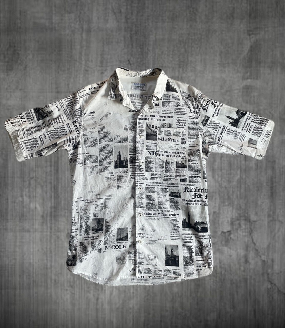 If Six Was Nine 2000s Japanese archive Vkei All-Over Poem Button Shirts Y2K Size US S / EU 44-46 / 1 - 1 Thumbnail
