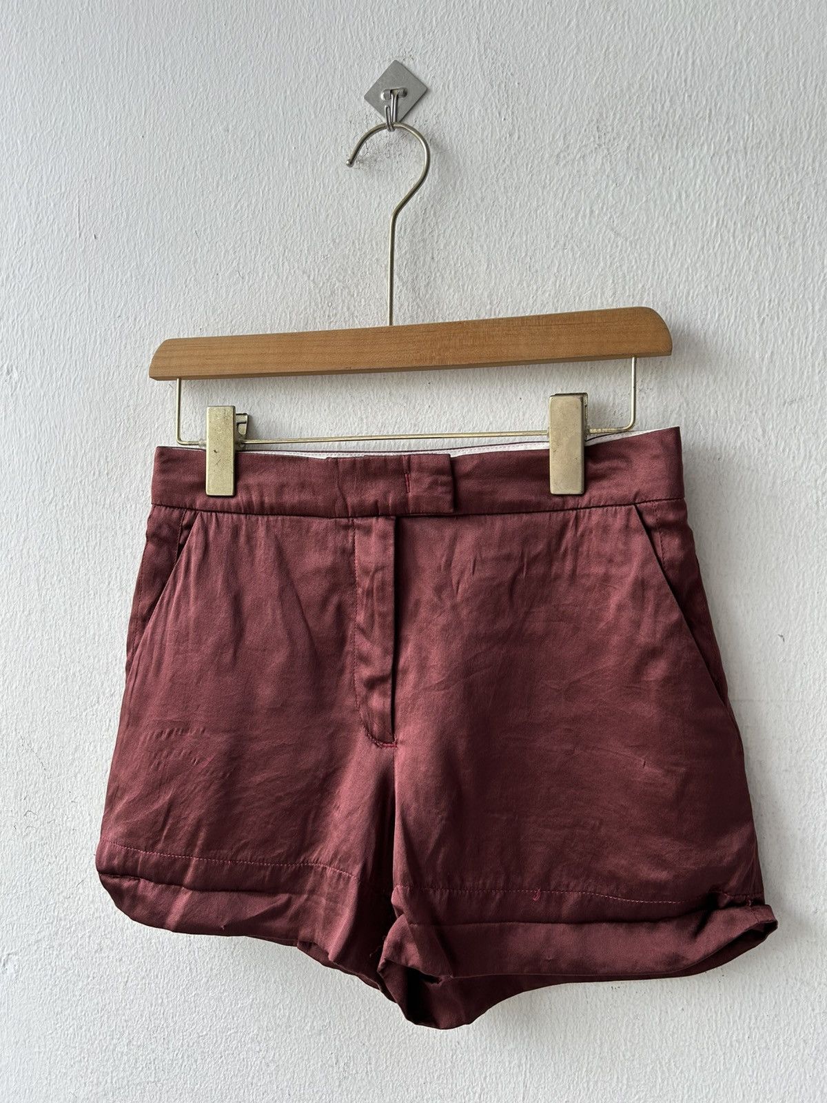 Alexander McQueen Alexander Mqueen Maroon Shorts Pants Size 27" / US 4 / IT 40 - 3 Thumbnail