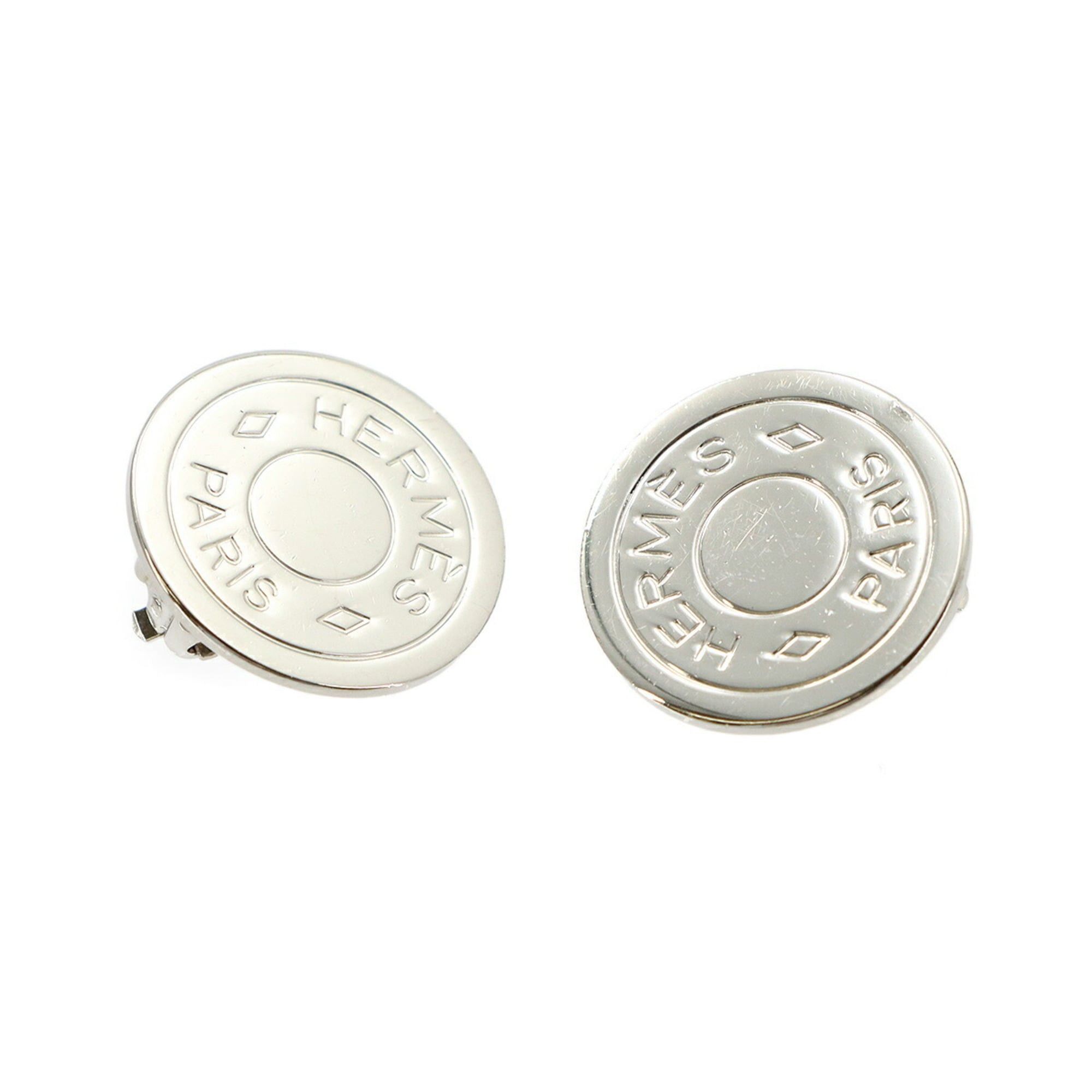 Hermes Hermes Sellier Earrings, Silver Size ONE SIZE - 1 Thumbnail