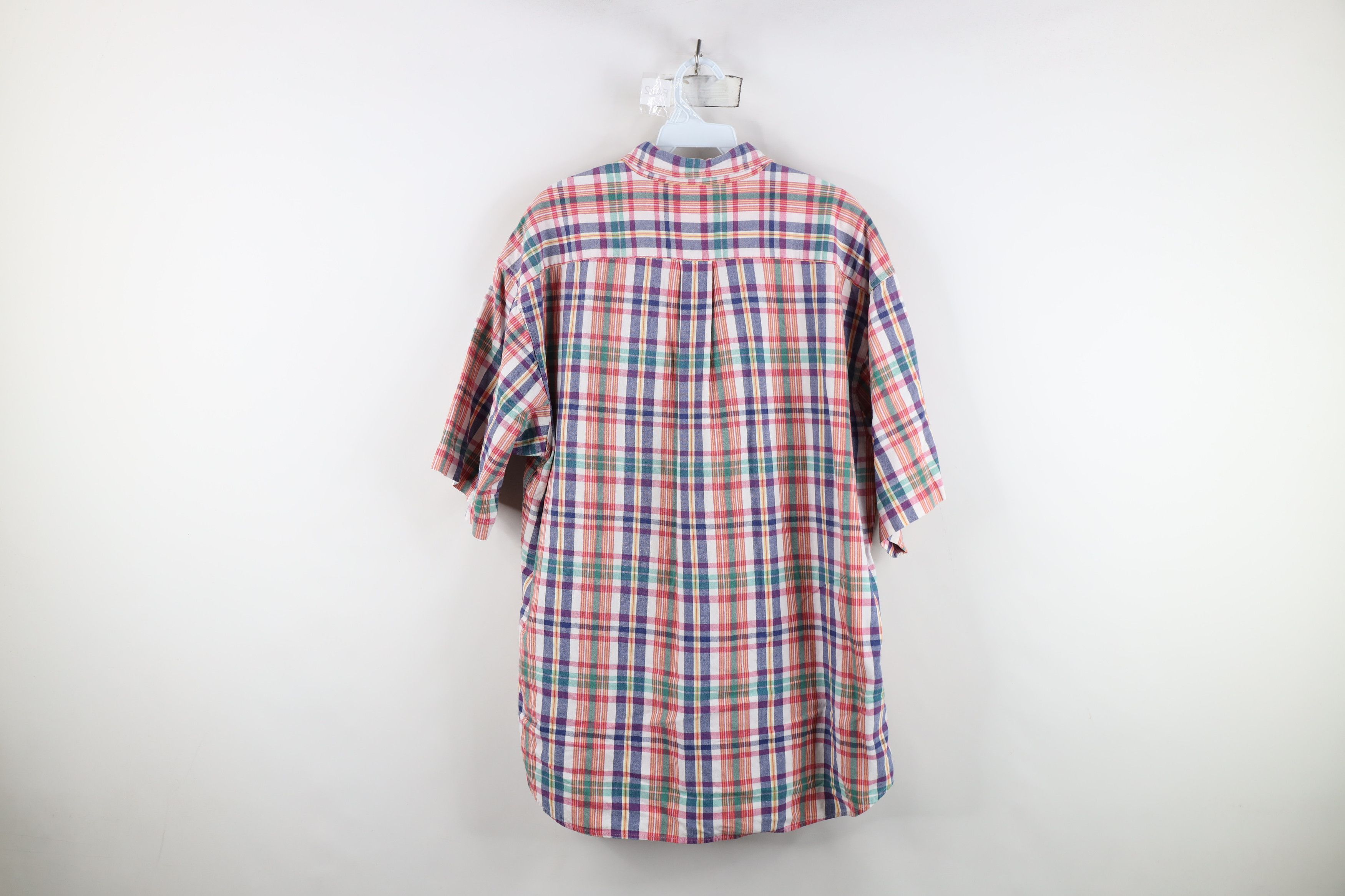 Vintage Vintage 90s Streetwear Plaid Short Sleeve Button Down Shirt Size US L / EU 52-54 / 3 - 9 Thumbnail