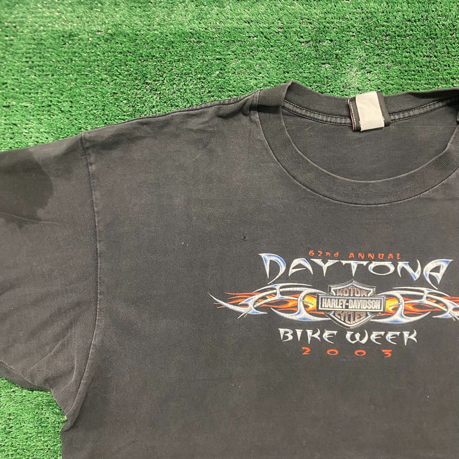 Harley Davidson Vintage Y2K Harley Davidson Motorcycle Daytona Bike Week Tee Size US XXL / EU 58 / 5 - 2 Thumbnail