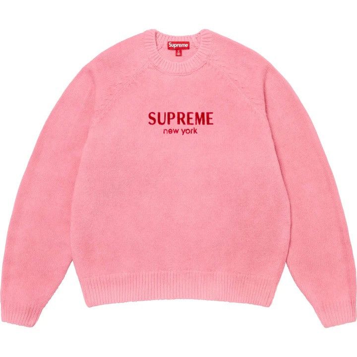 Supreme Supreme Flocked Logo Sweater Size US XL / EU 56 / 4 - 4 Thumbnail