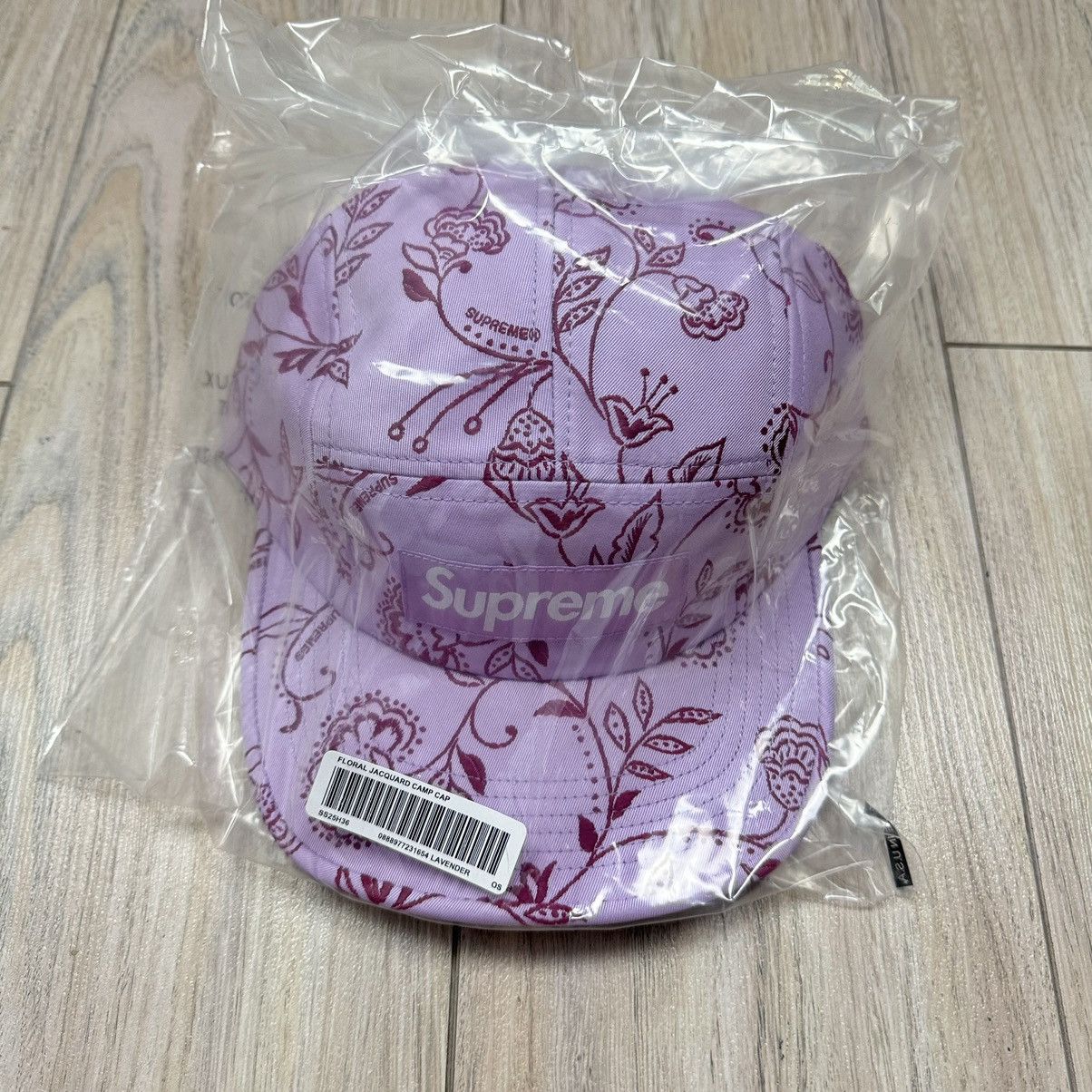 Supreme Supreme Floral Jacquard Camp Cap Pink Embroidered Hat DS Size ONE SIZE - 3 Thumbnail